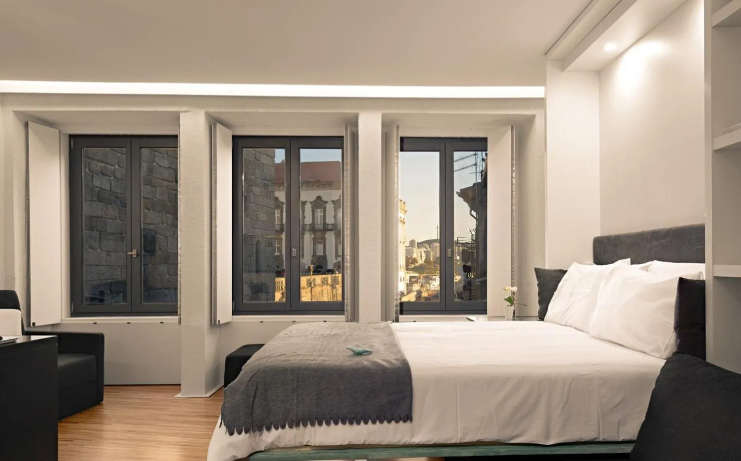 Bed in Cathedral Design Apartments