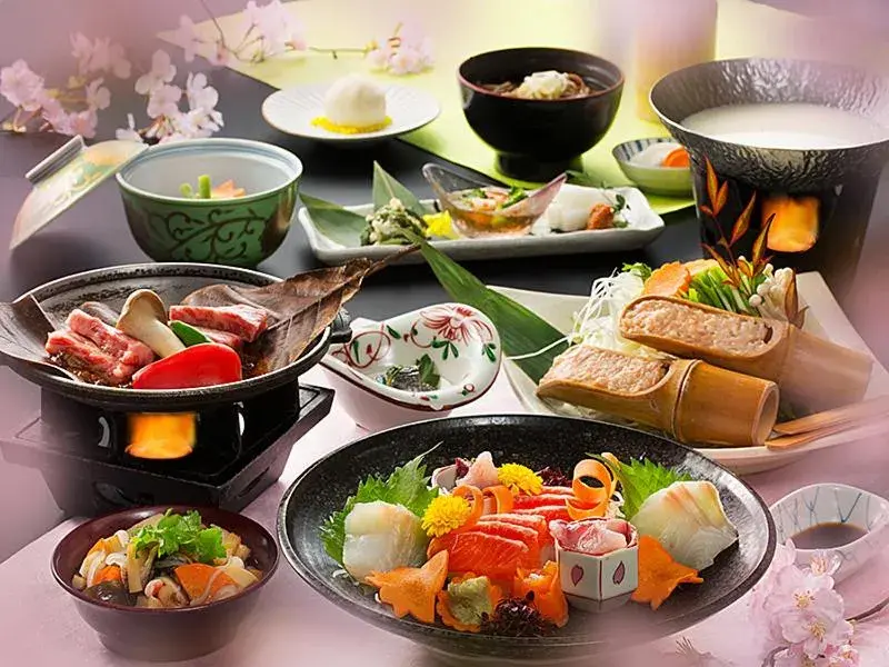 Food close-up in Shosuke-no-Yado Takinoyu Food close-up in Shosuke-no-Yado Takinoyu