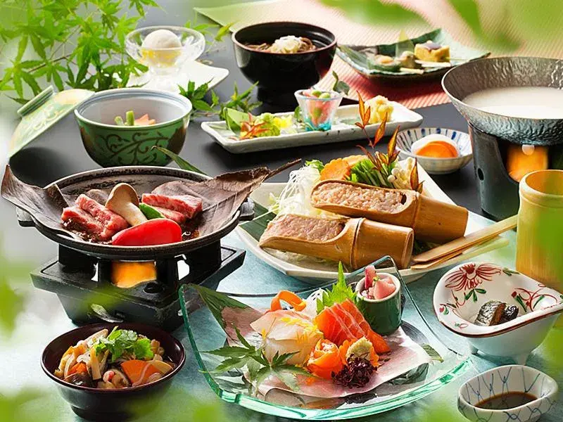 Food close-up in Shosuke-no-Yado Takinoyu Food close-up in Shosuke-no-Yado Takinoyu