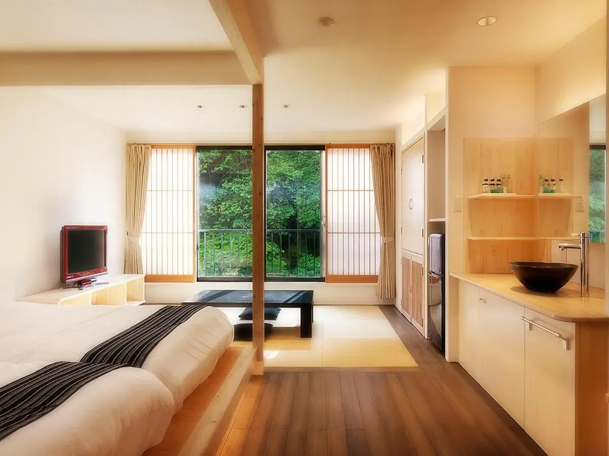 Photo of the whole room, Bed in Shosuke-no-Yado Takinoyu Photo of the whole room, Bed in Shosuke-no-Yado Takinoyu