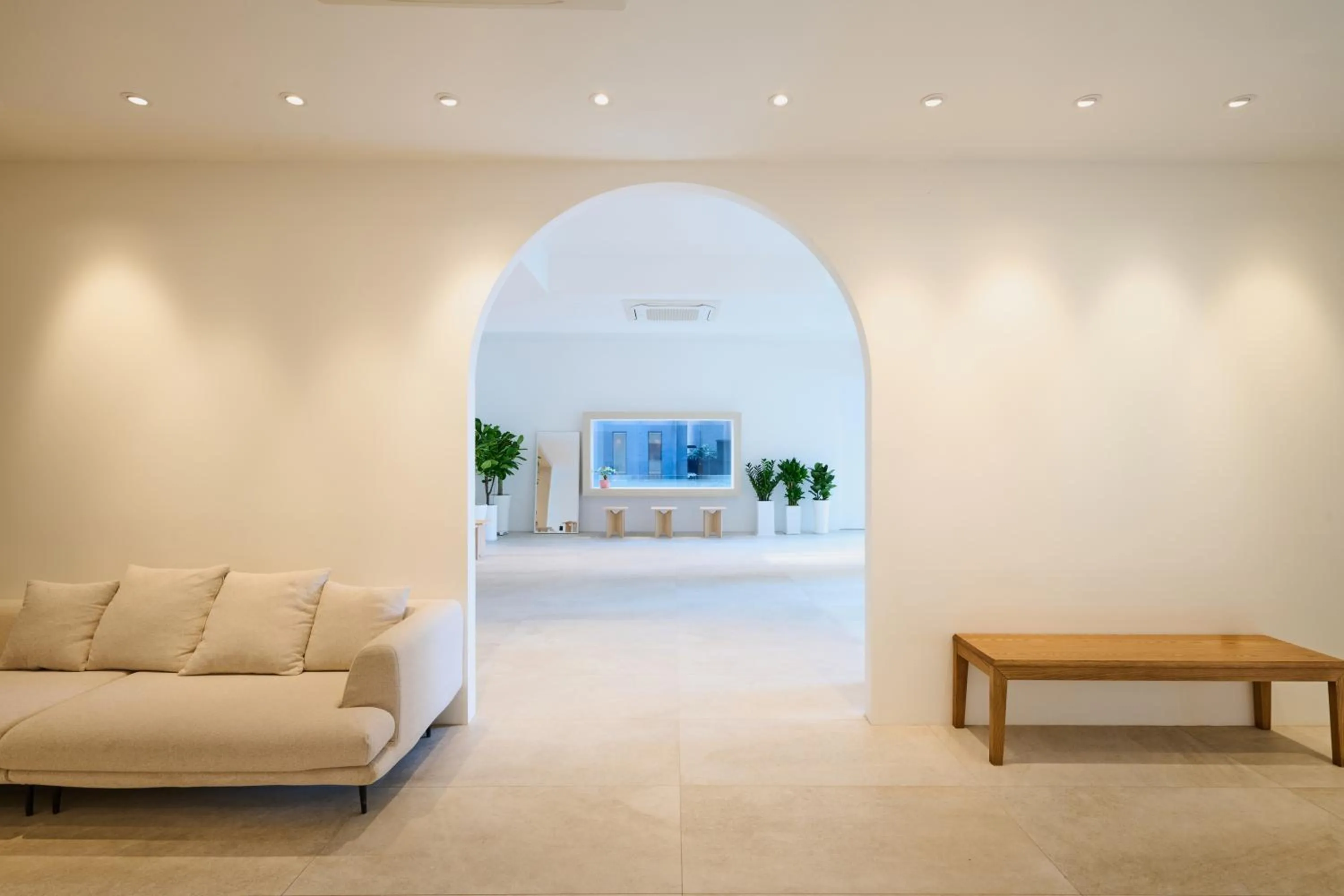 Seating area in Canvas Hostel