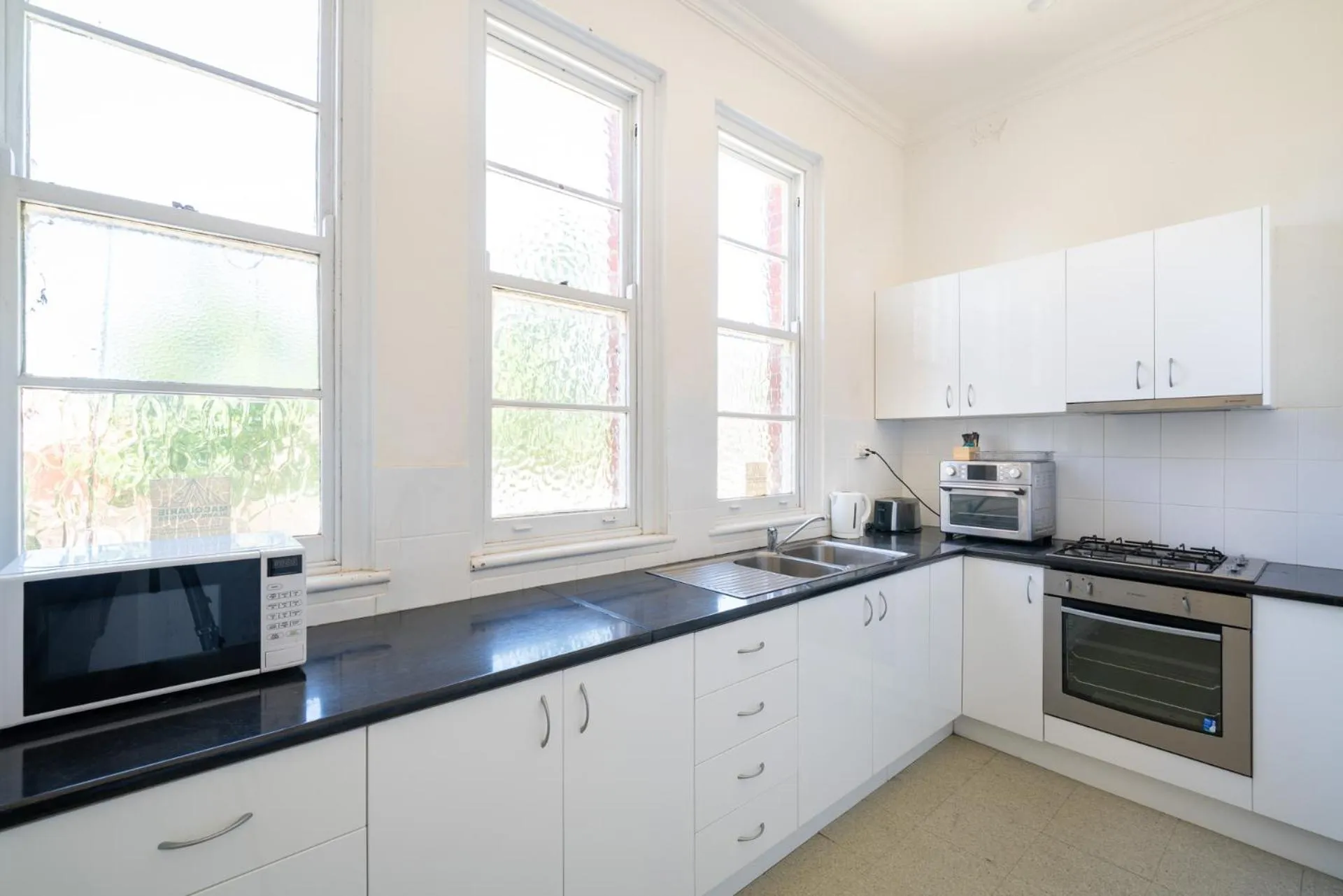 Communal kitchen in The Hallows Accommodation