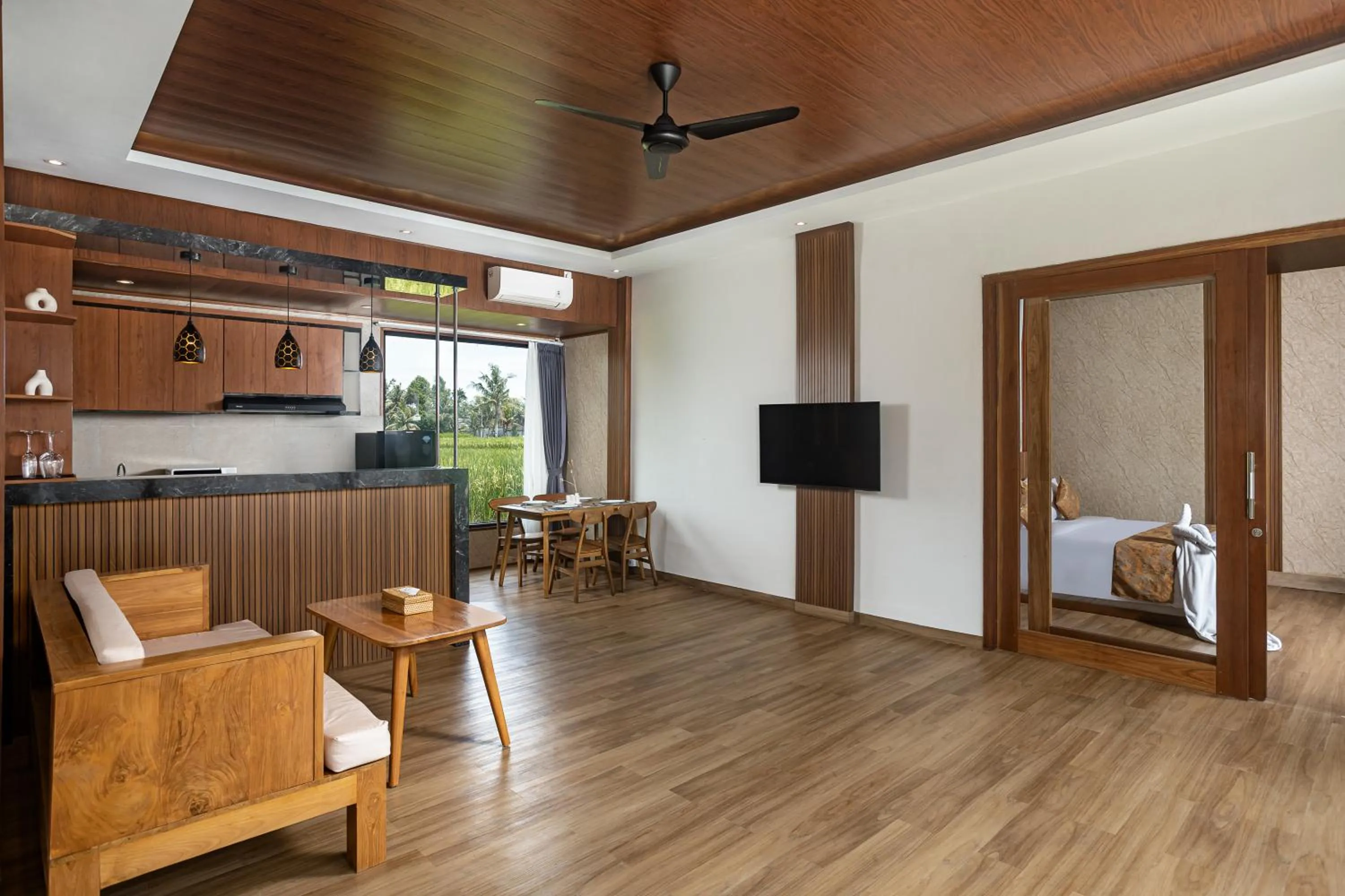 Kitchen or kitchenette in Ubud Lestari Villa
