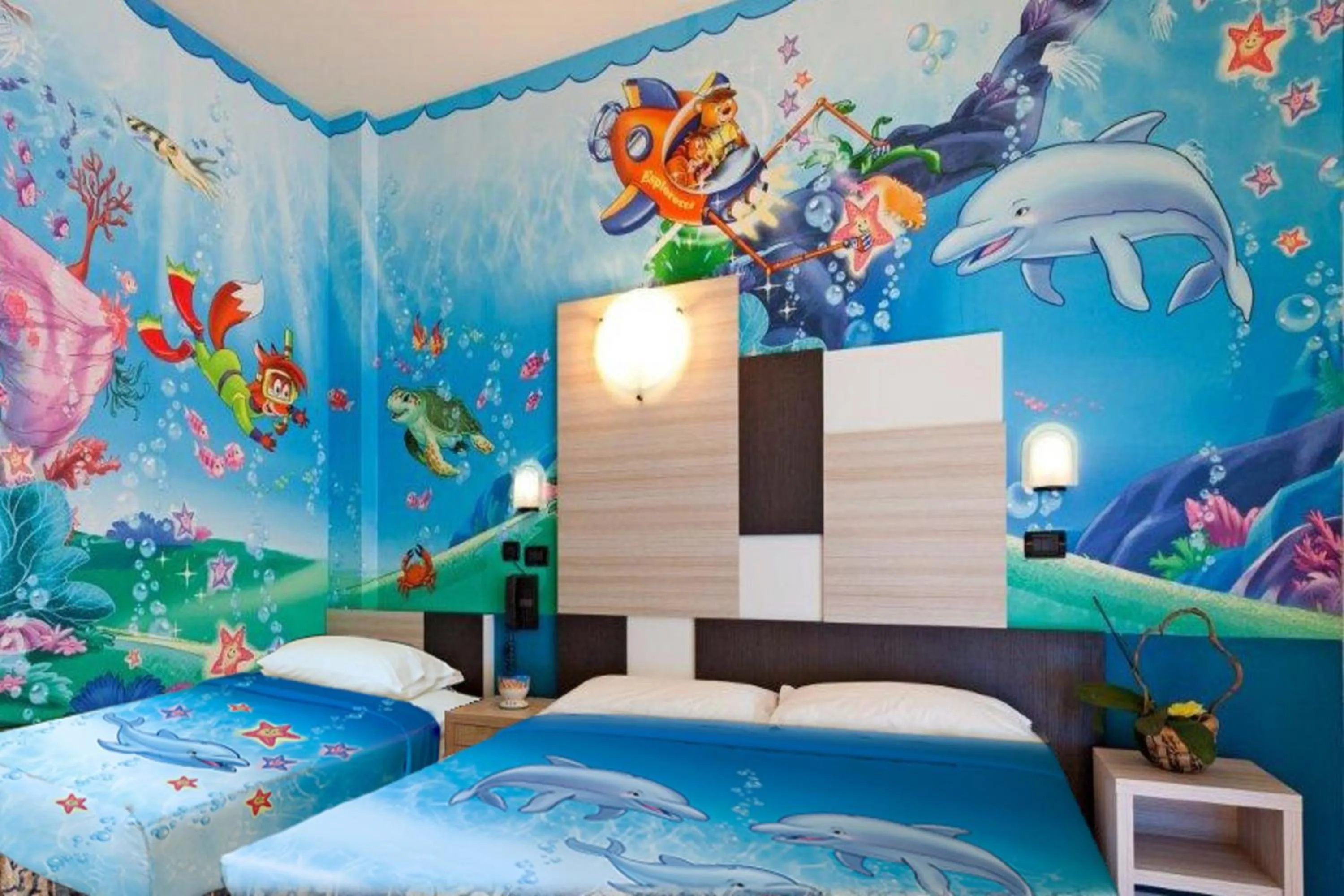 Decorative detail, Bed in Hotel Krone