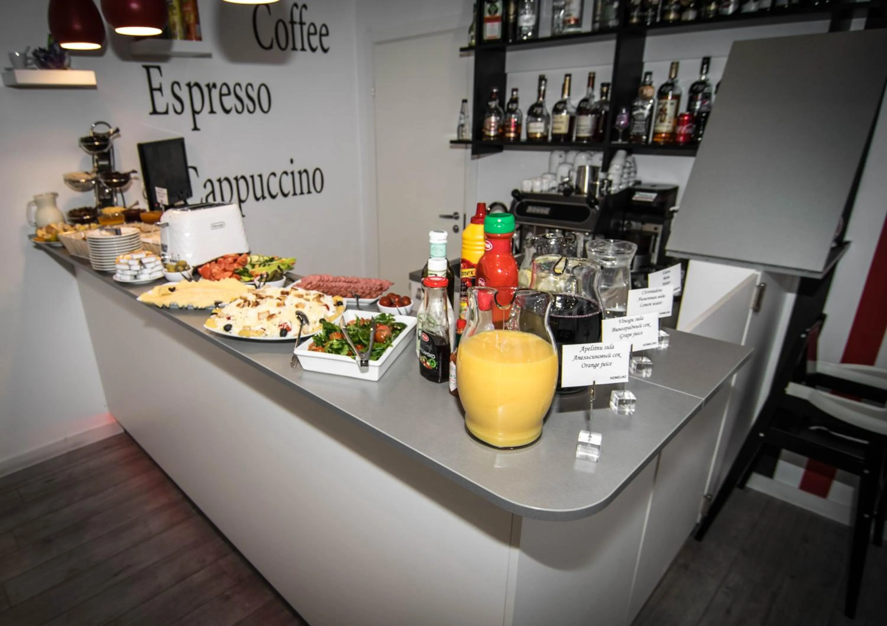 Buffet breakfast in Homelike Hotel