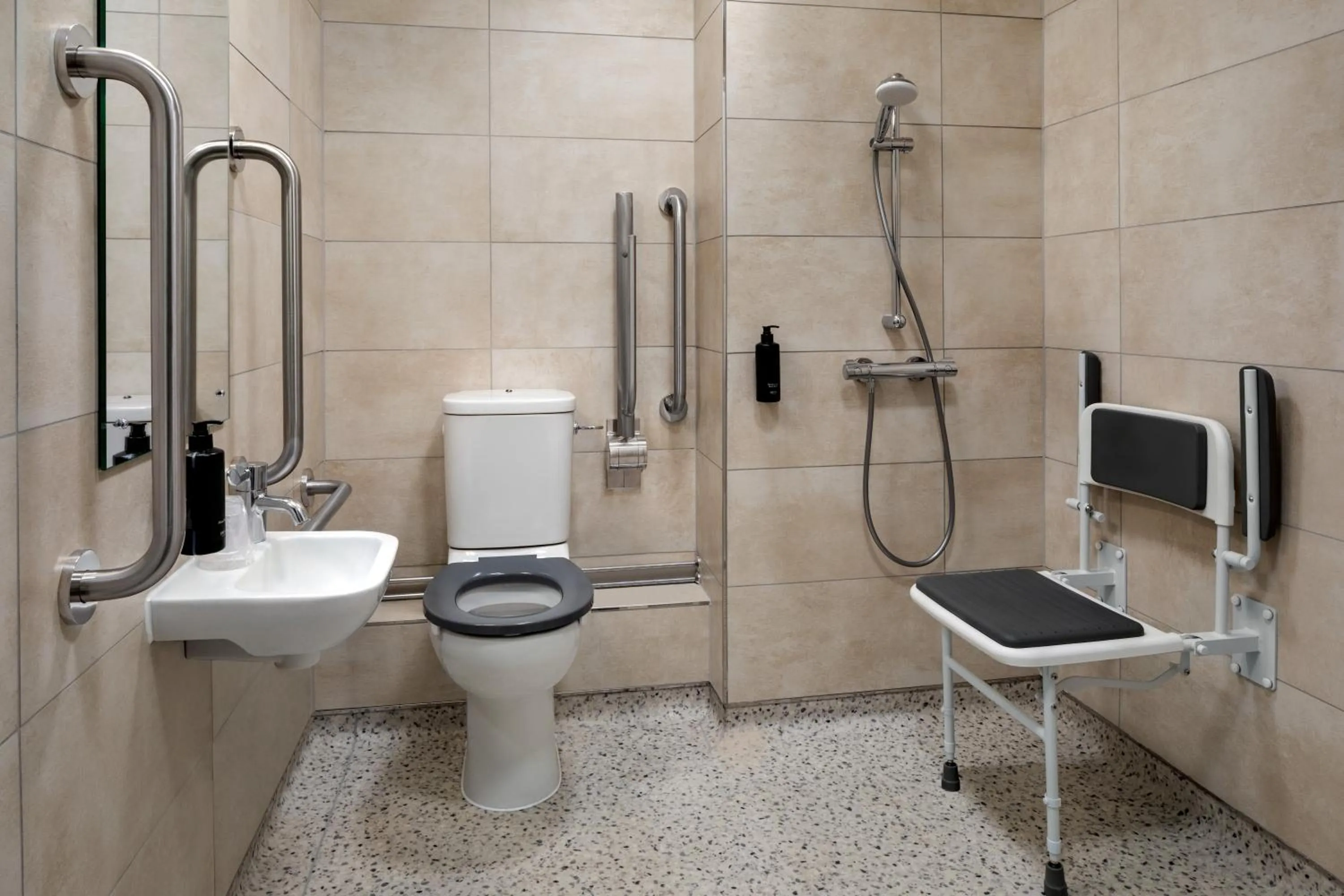 Shower in Super 8 by Wyndham Durham