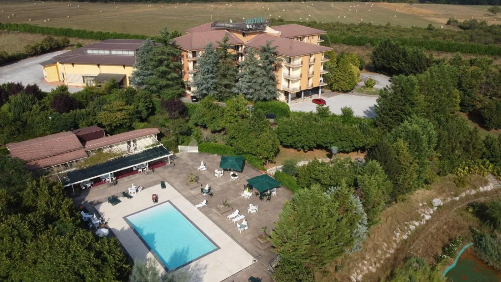 Pool view in Hotel Park Grumentum