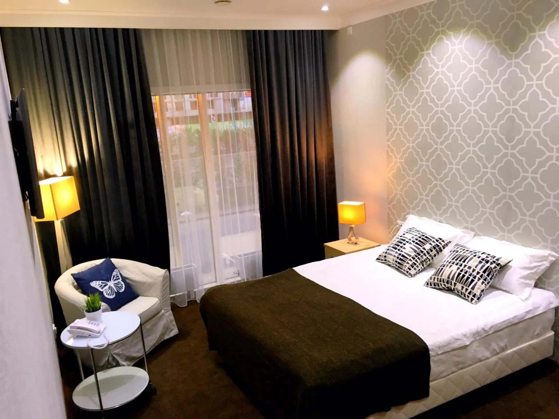 Bed in Orynbor Boutique Hotel