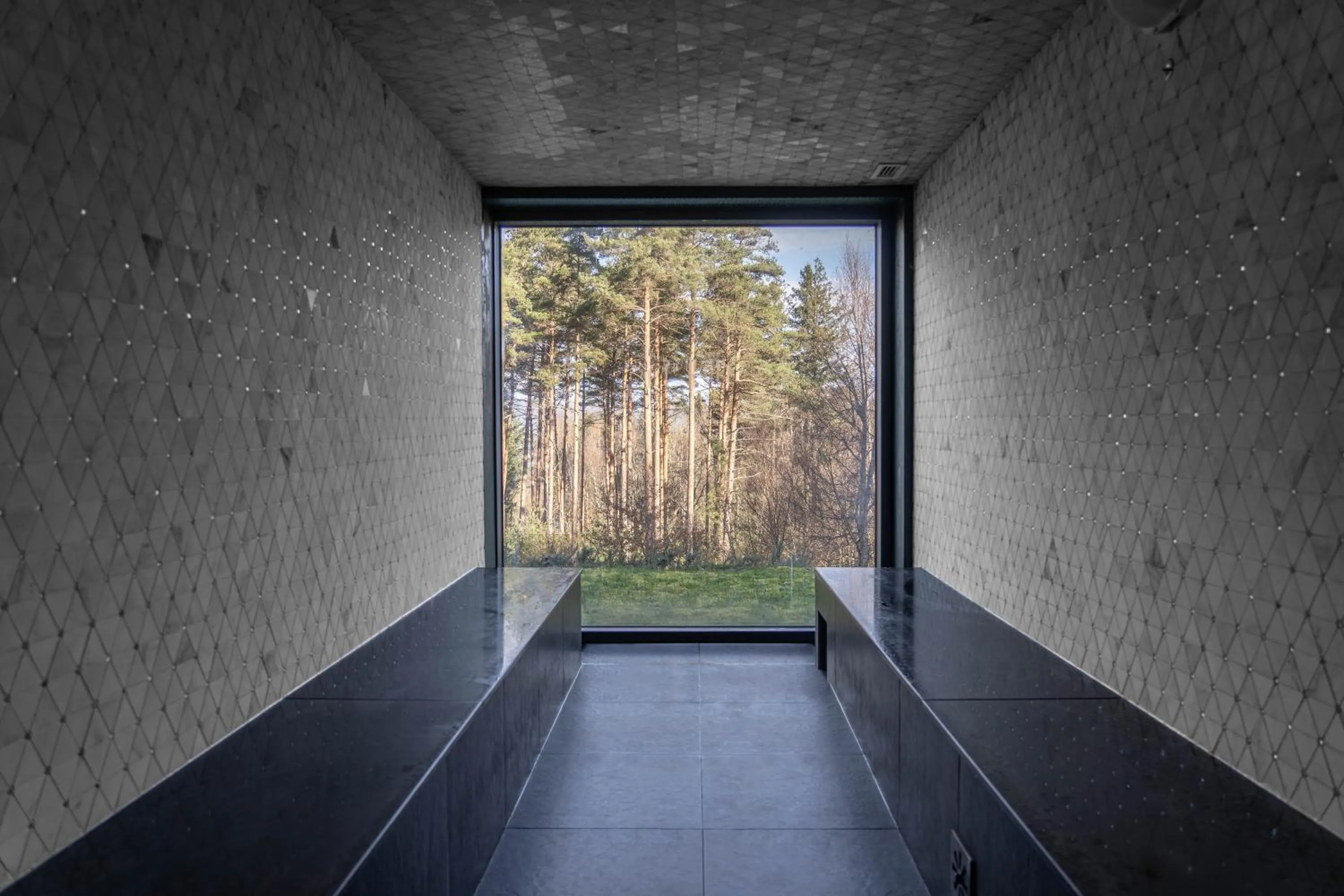 Steam room in Pena Park Hotel