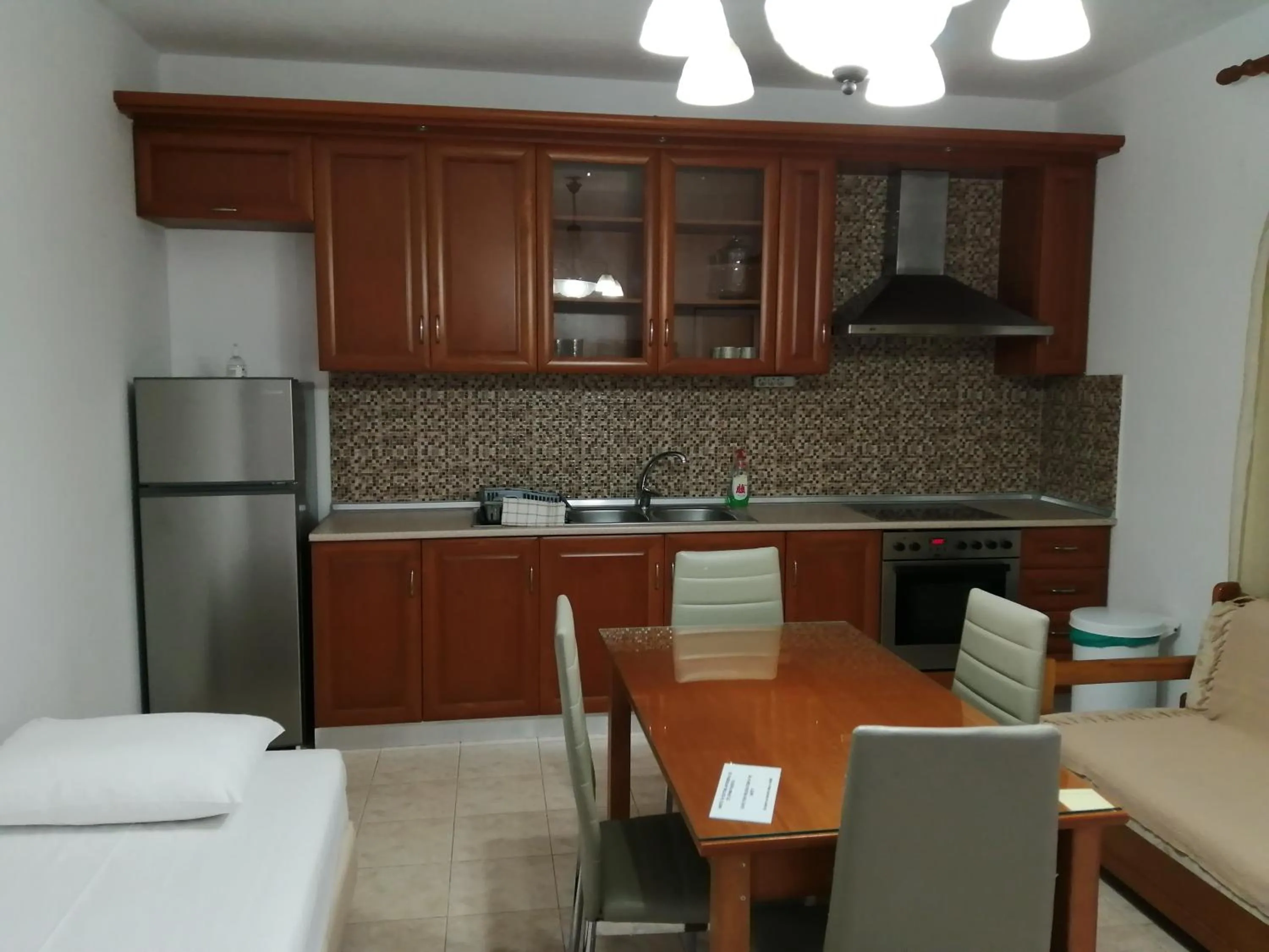 Kitchen or kitchenette in Irini Apartments