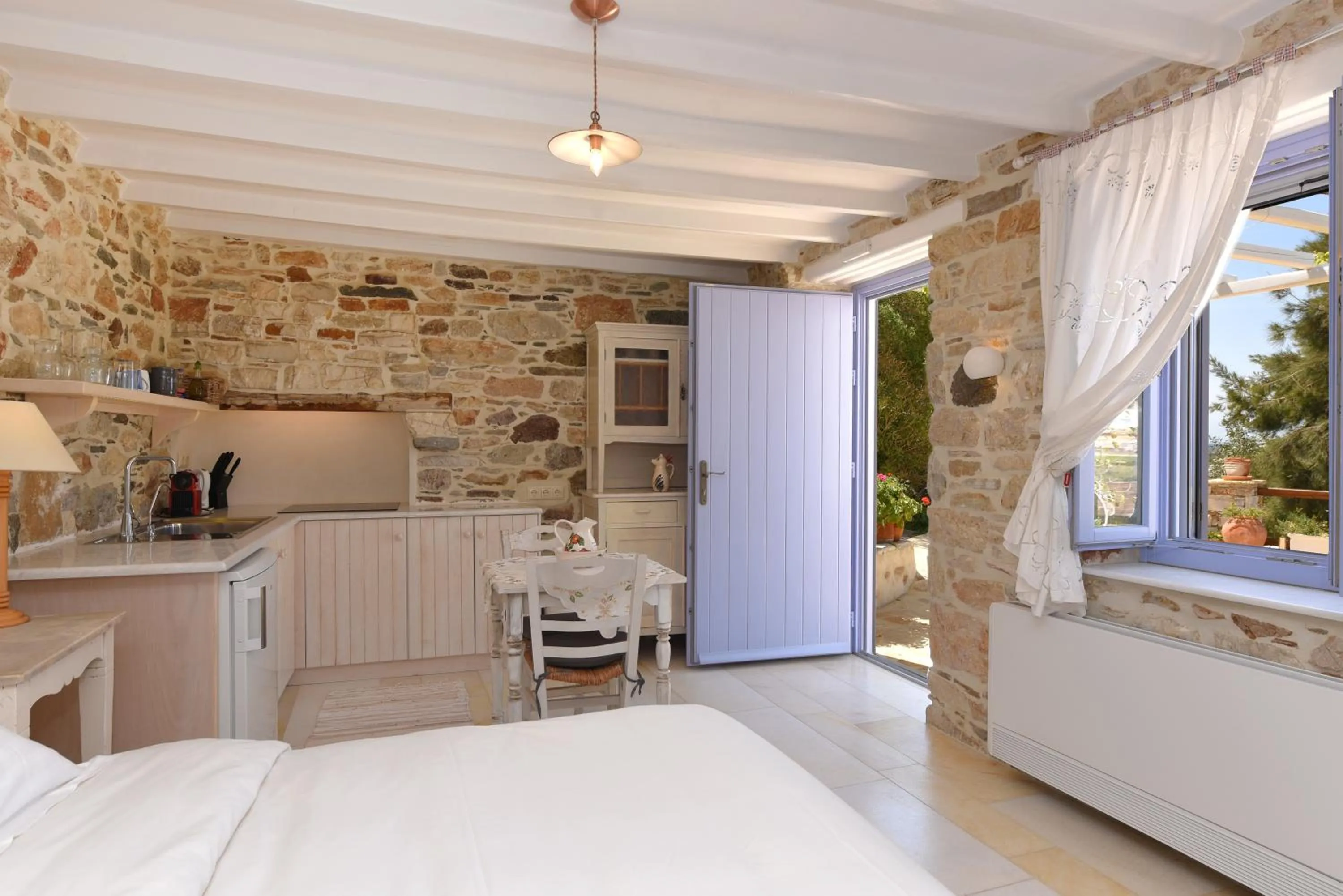 Living room, Bed in Good Life Greece Eco Villas