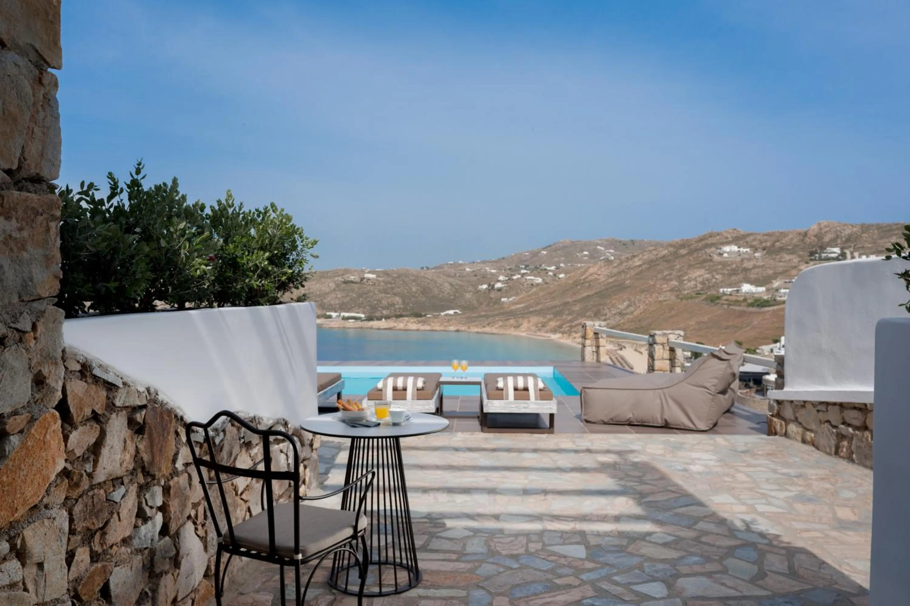 Patio in Cova Mykonos Suites