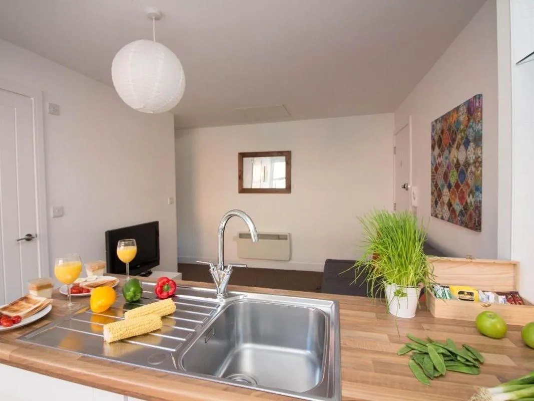 Kitchen or kitchenette in Beddoe Apartments