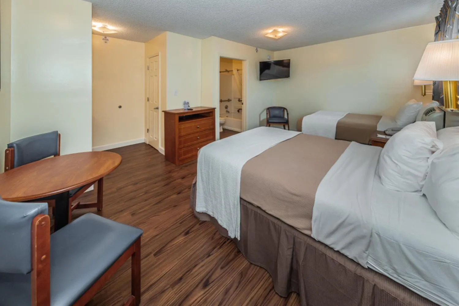 Bed in Tampa Bay Extended Stay Hotel