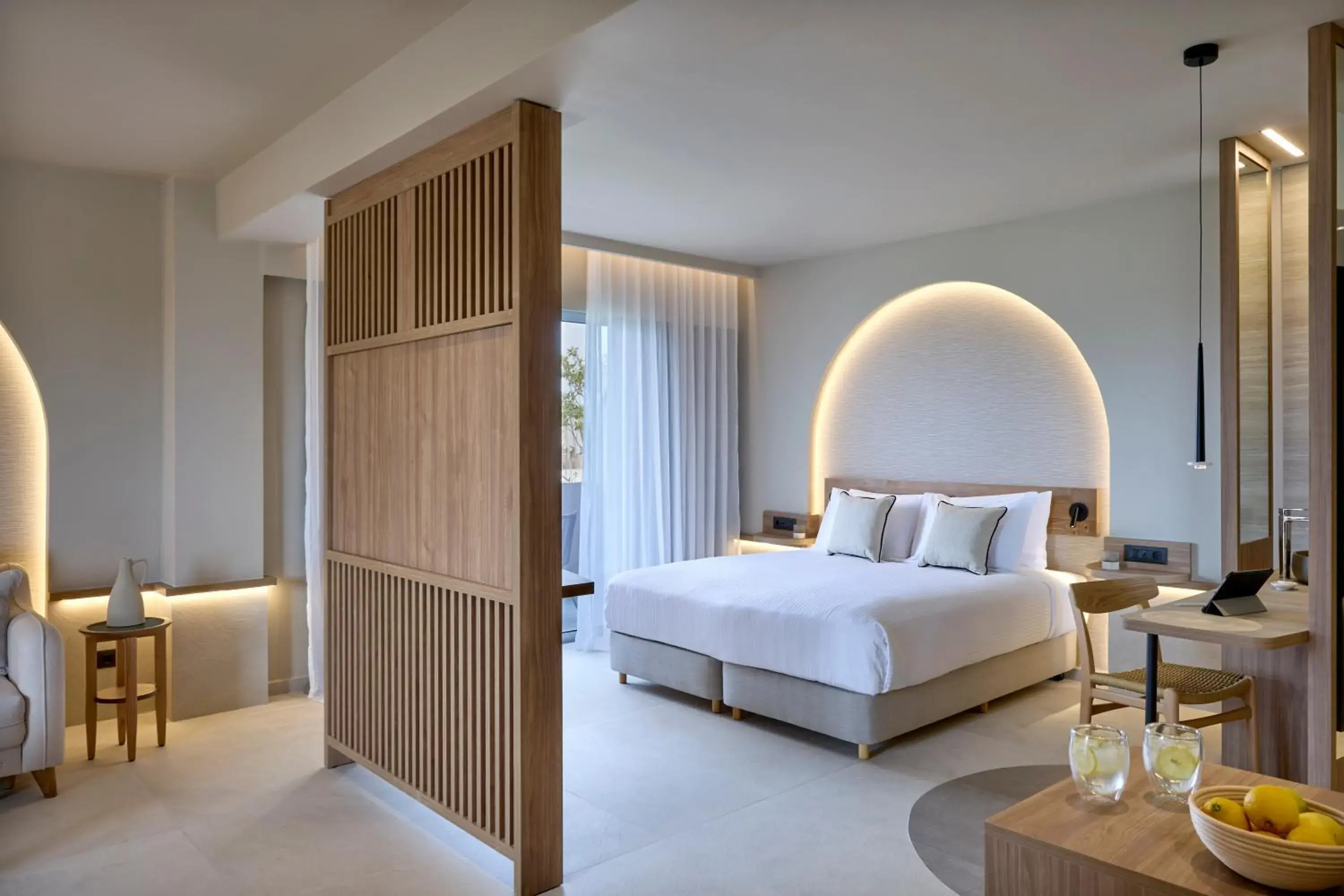Bed in Ammos Luxury Resort Bed in Ammos Luxury Resort