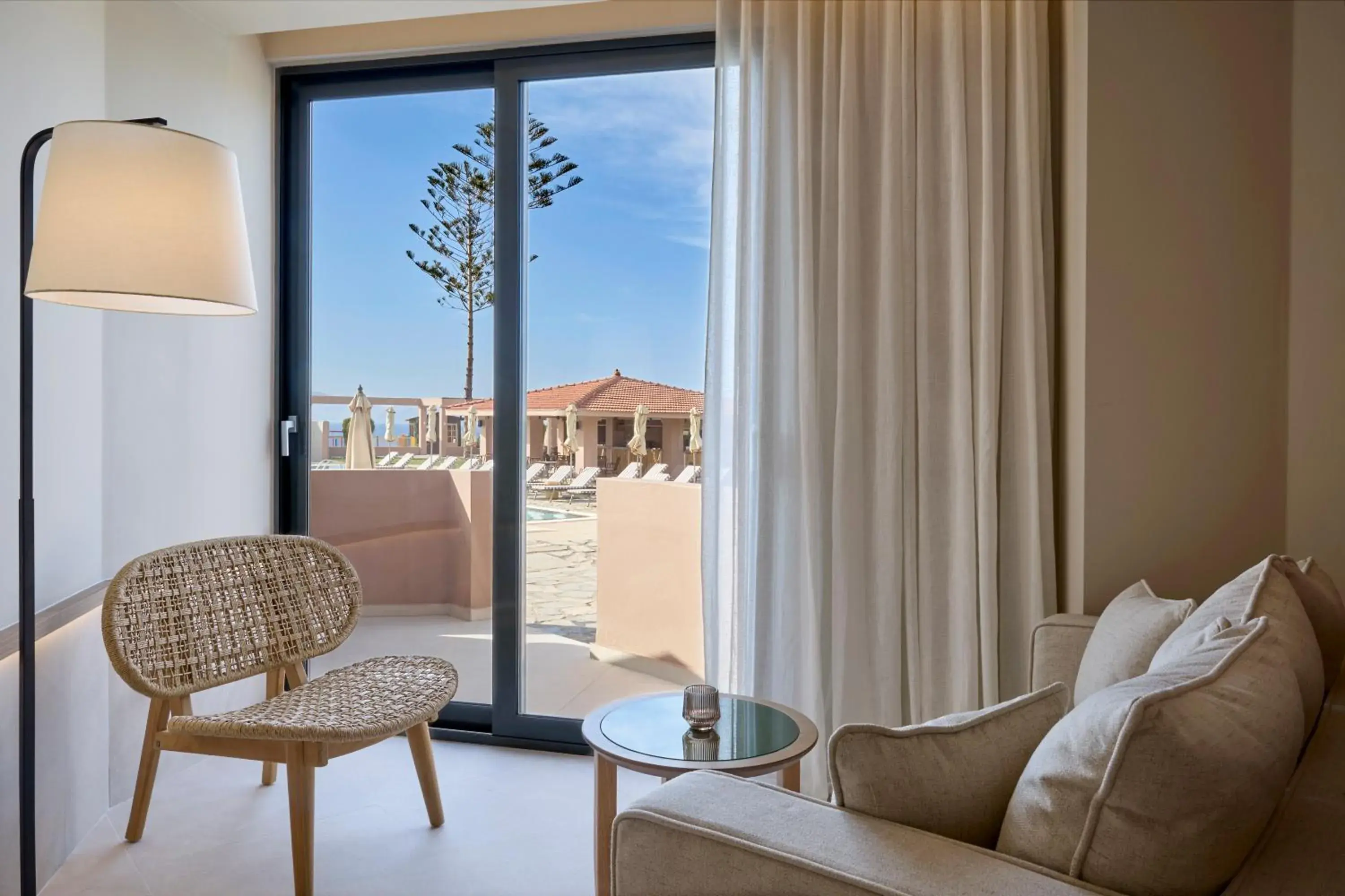 View (from property/room), Bed in Ammos Luxury Resort View (from property/room), Bed in Ammos Luxury Resort