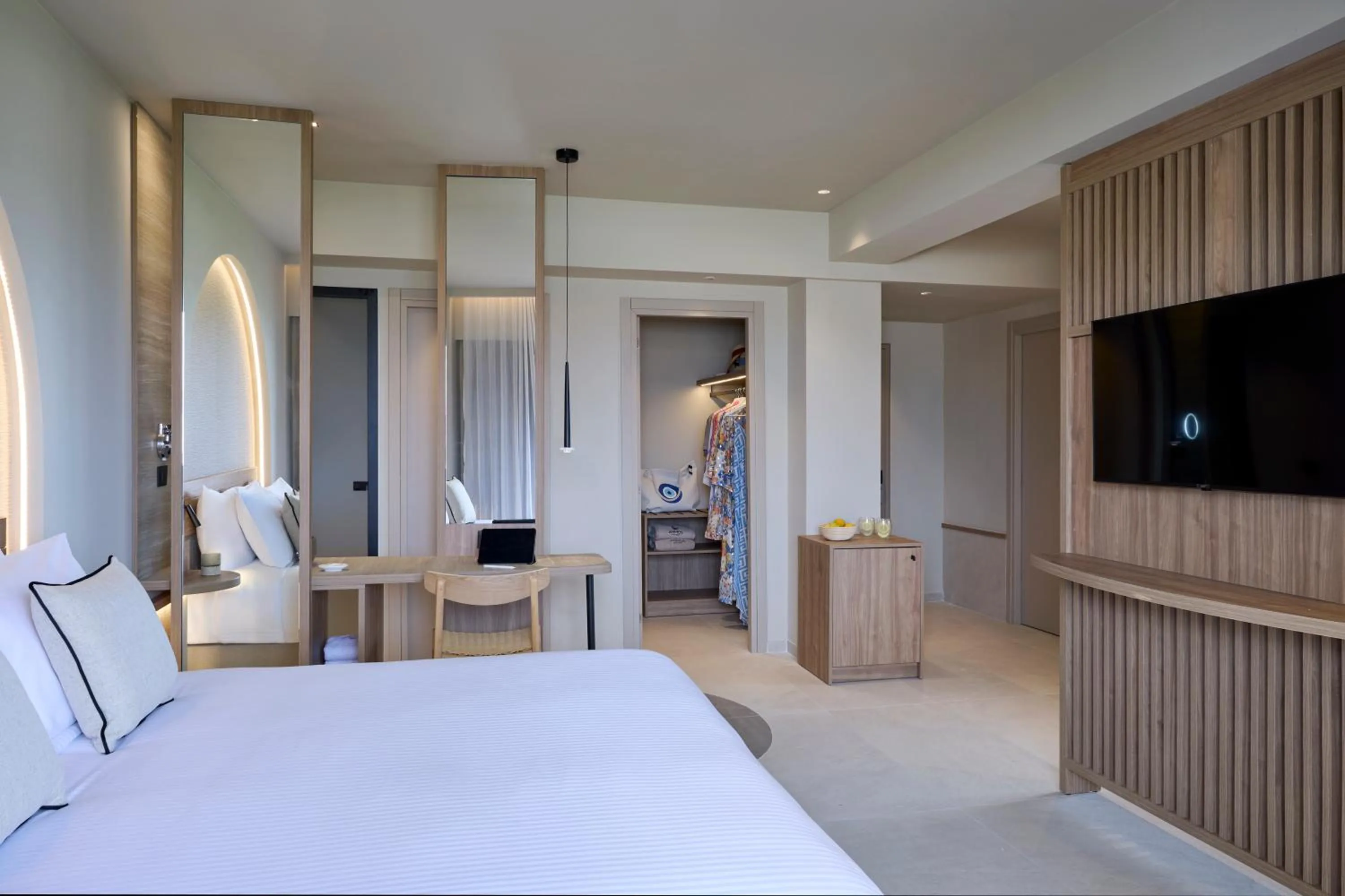 Bed in Ammos Luxury Resort