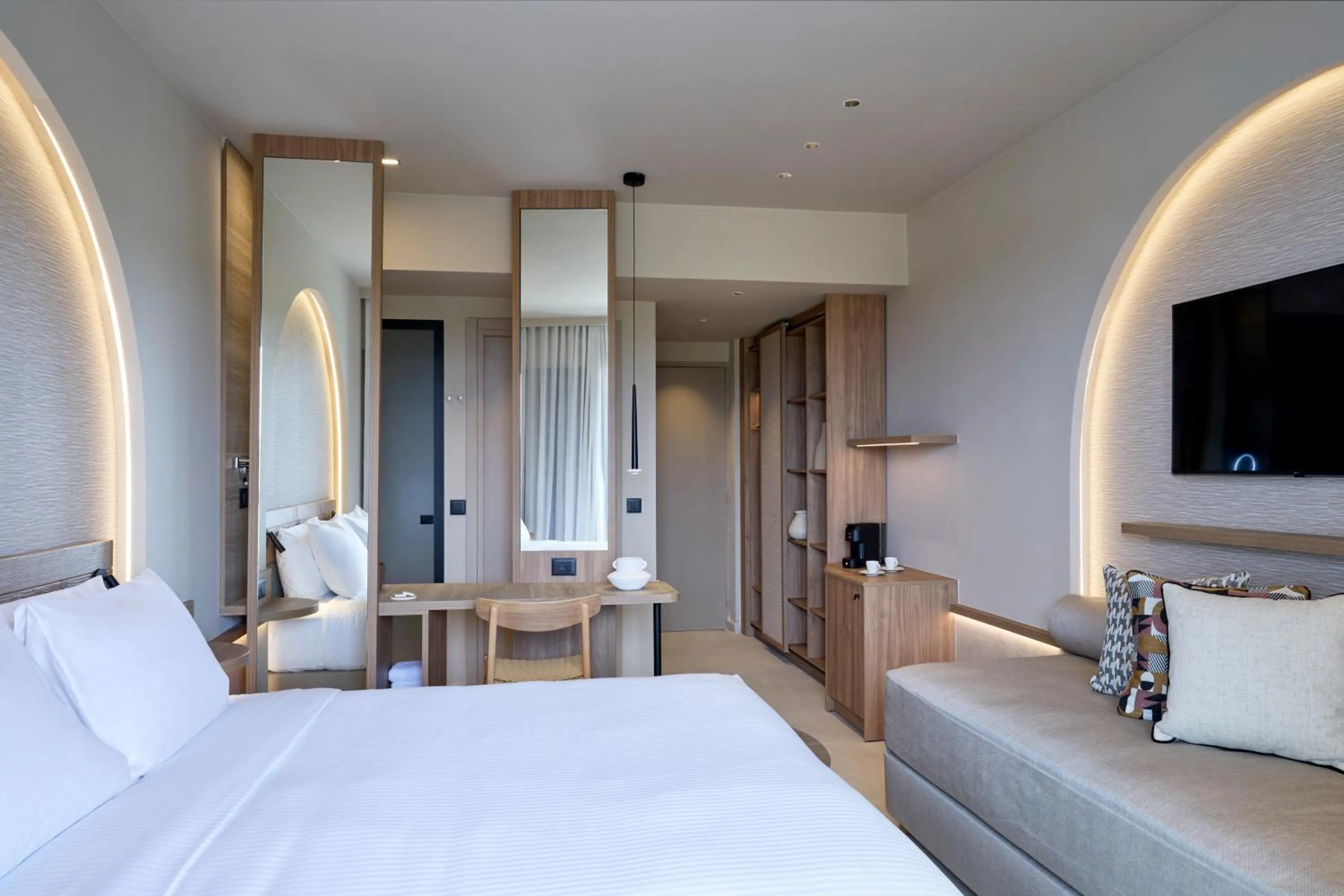 Bed in Ammos Luxury Resort