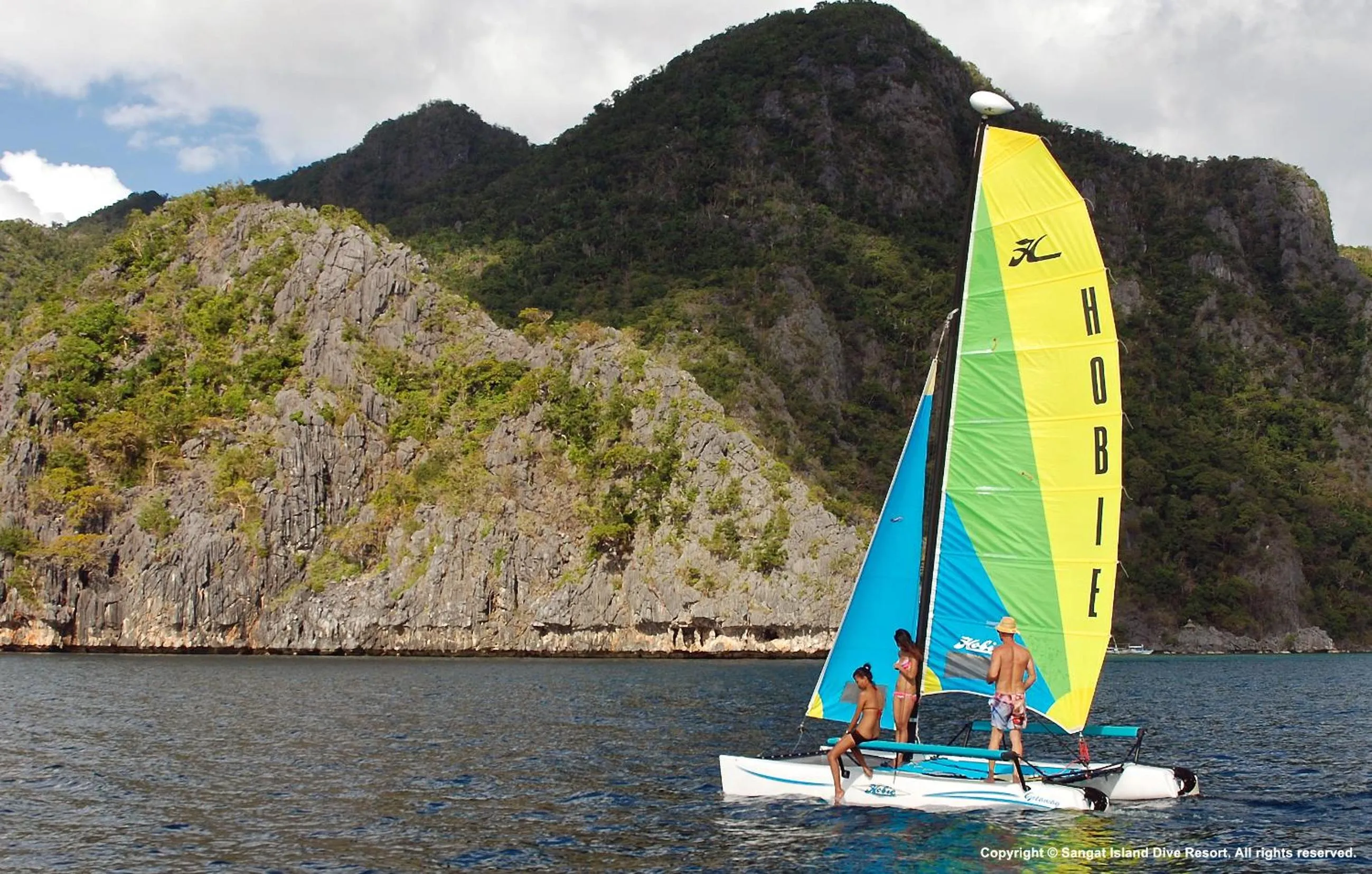 Windsurfing in Sangat Island Dive Resort