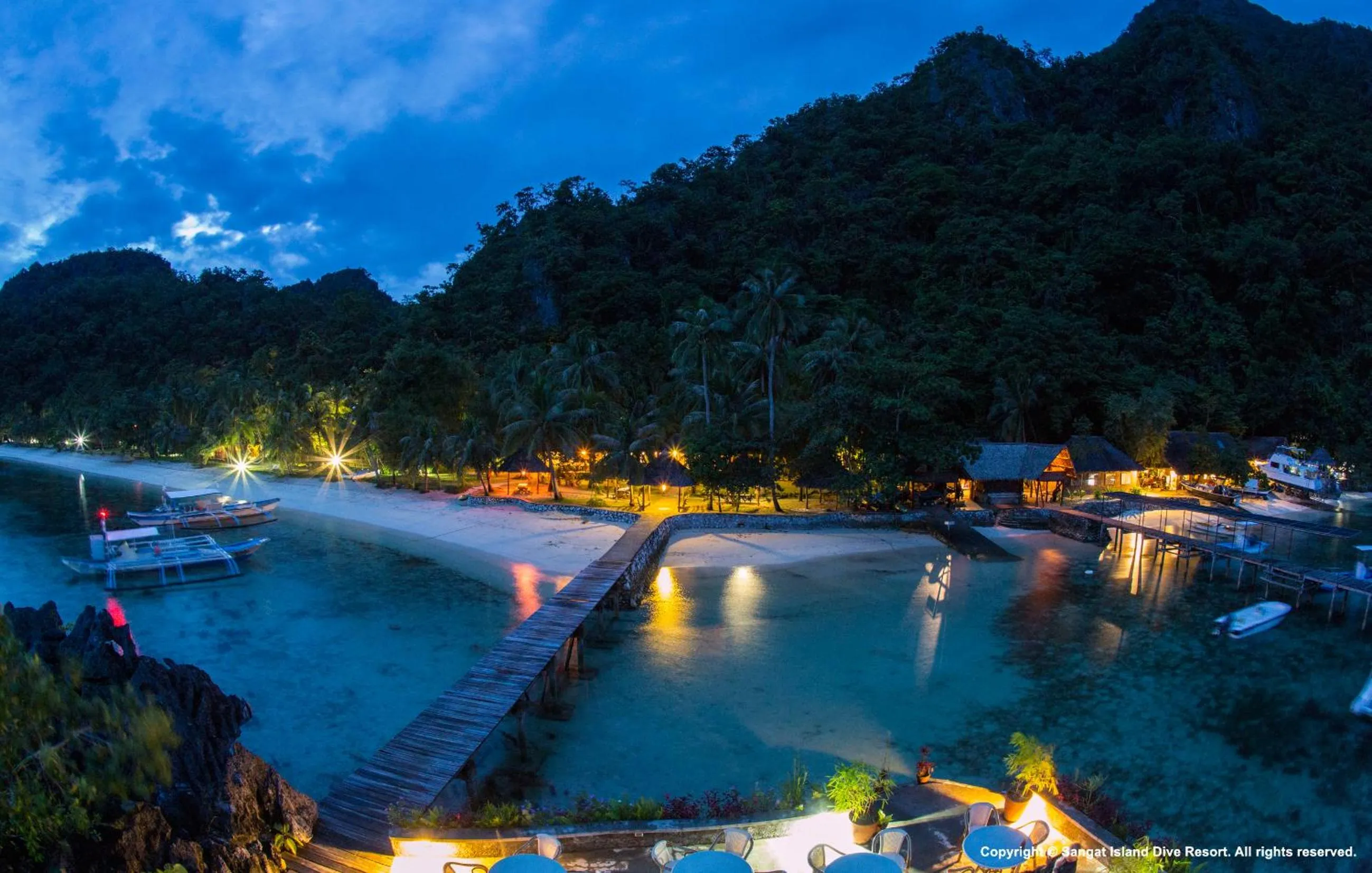 Bird's eye view in Sangat Island Dive Resort