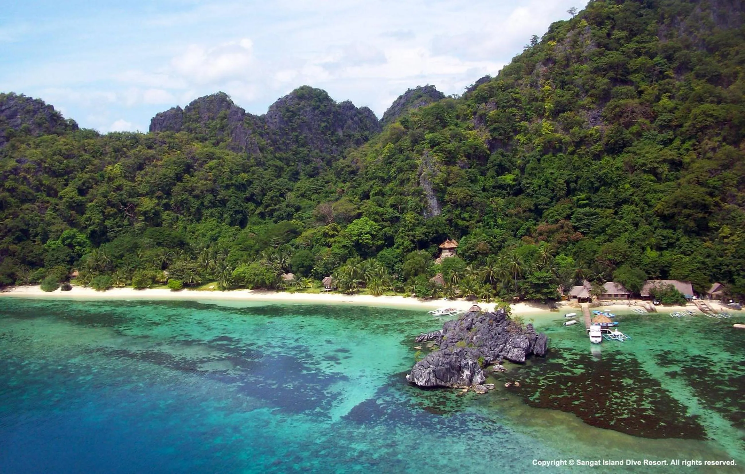 Natural landscape in Sangat Island Dive Resort