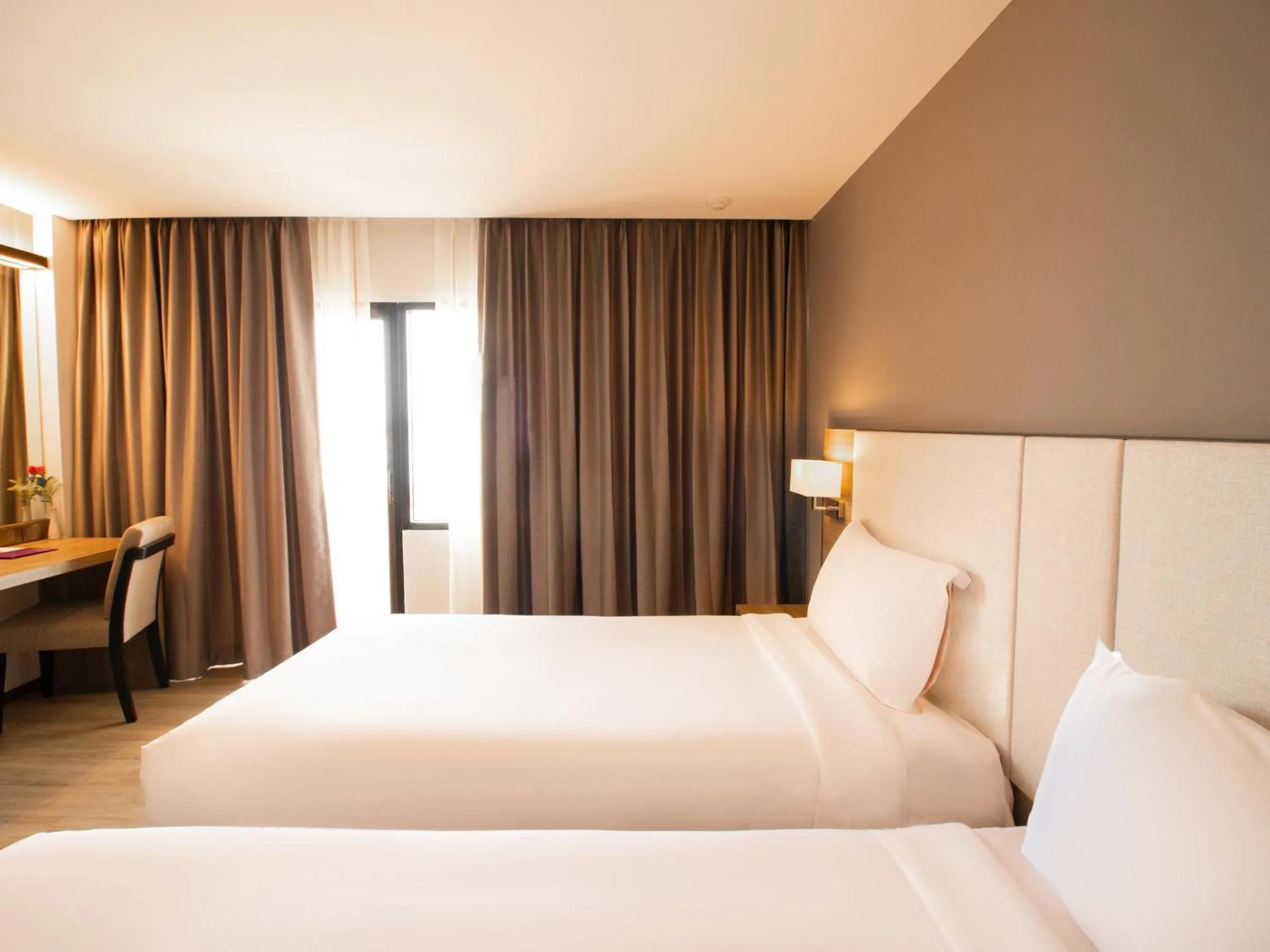 Bed in Fortune View Khong Hotel Nakhon Phanom