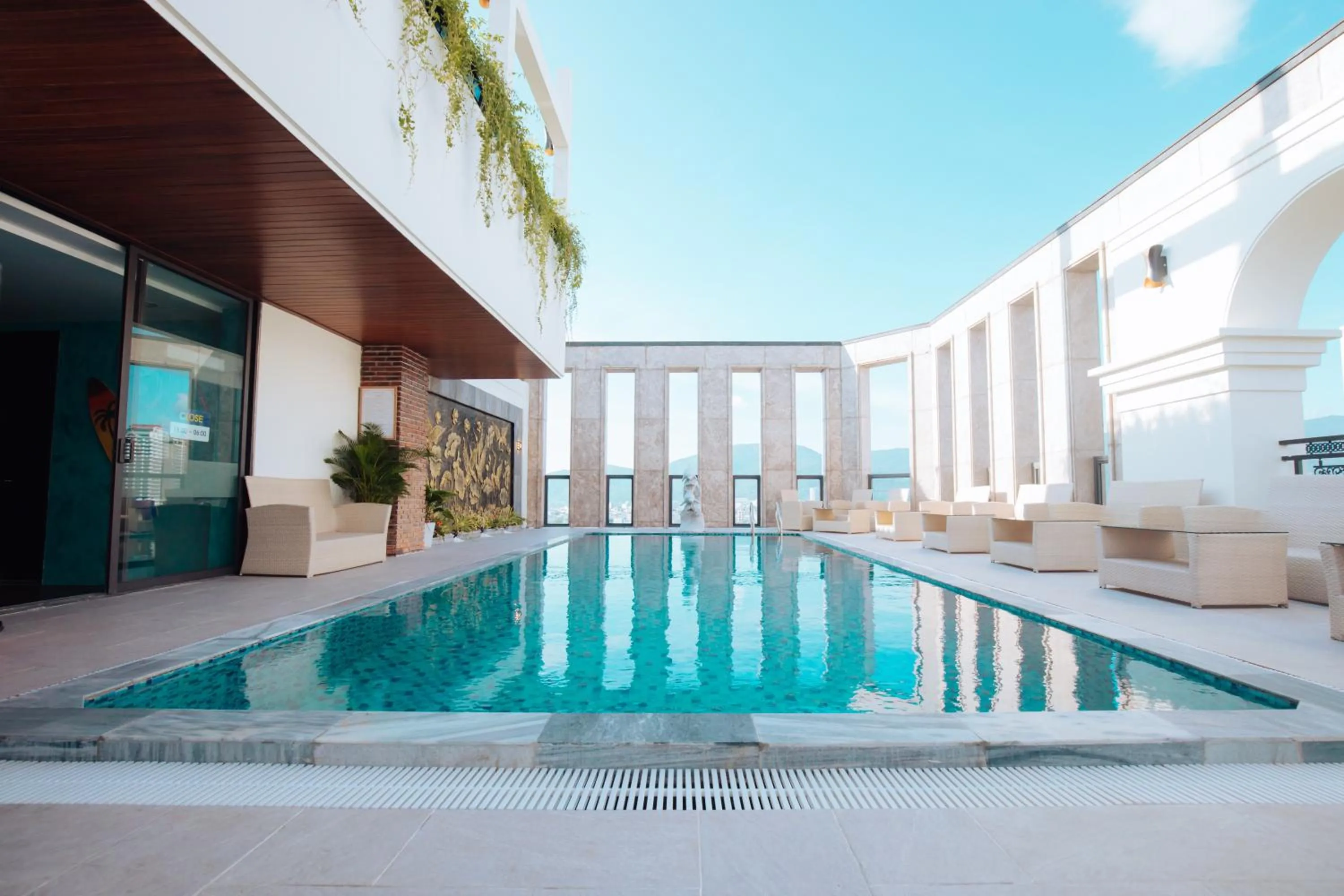 Pool view in Danaciti Hotel