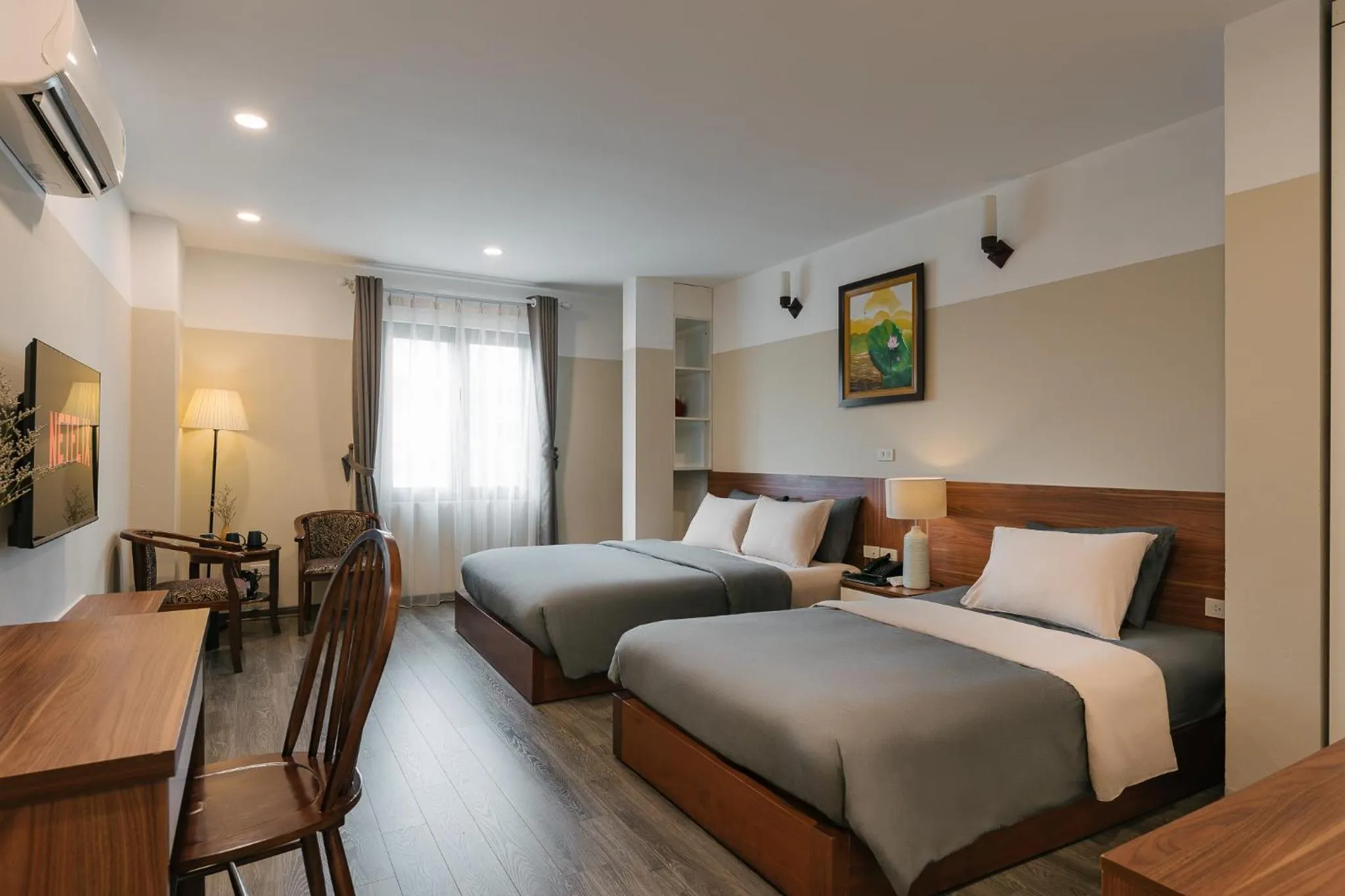 TV and multimedia, Bed in An Nguyen Boutique Hotel