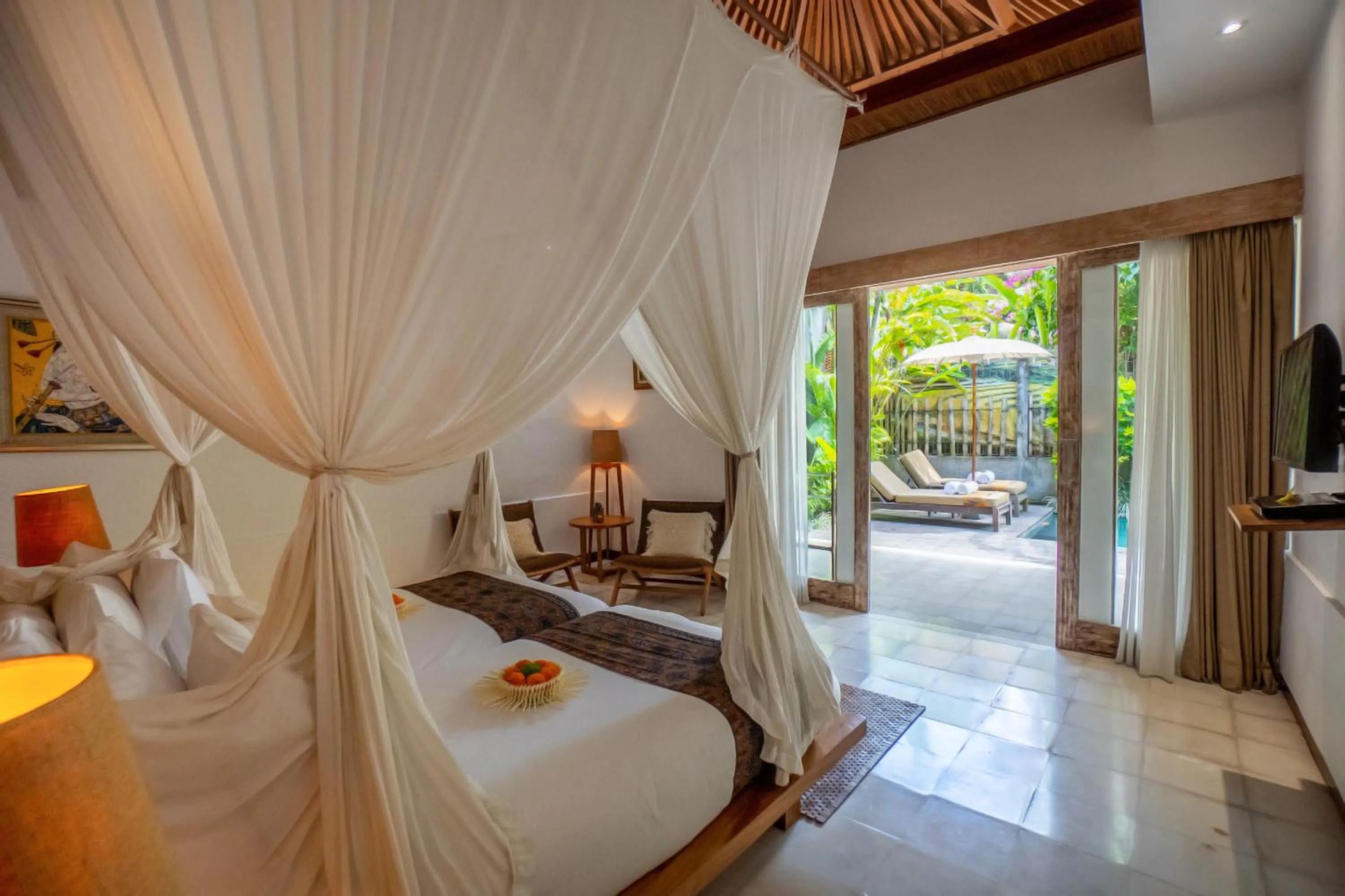 Bed in Purana Boutique Resort