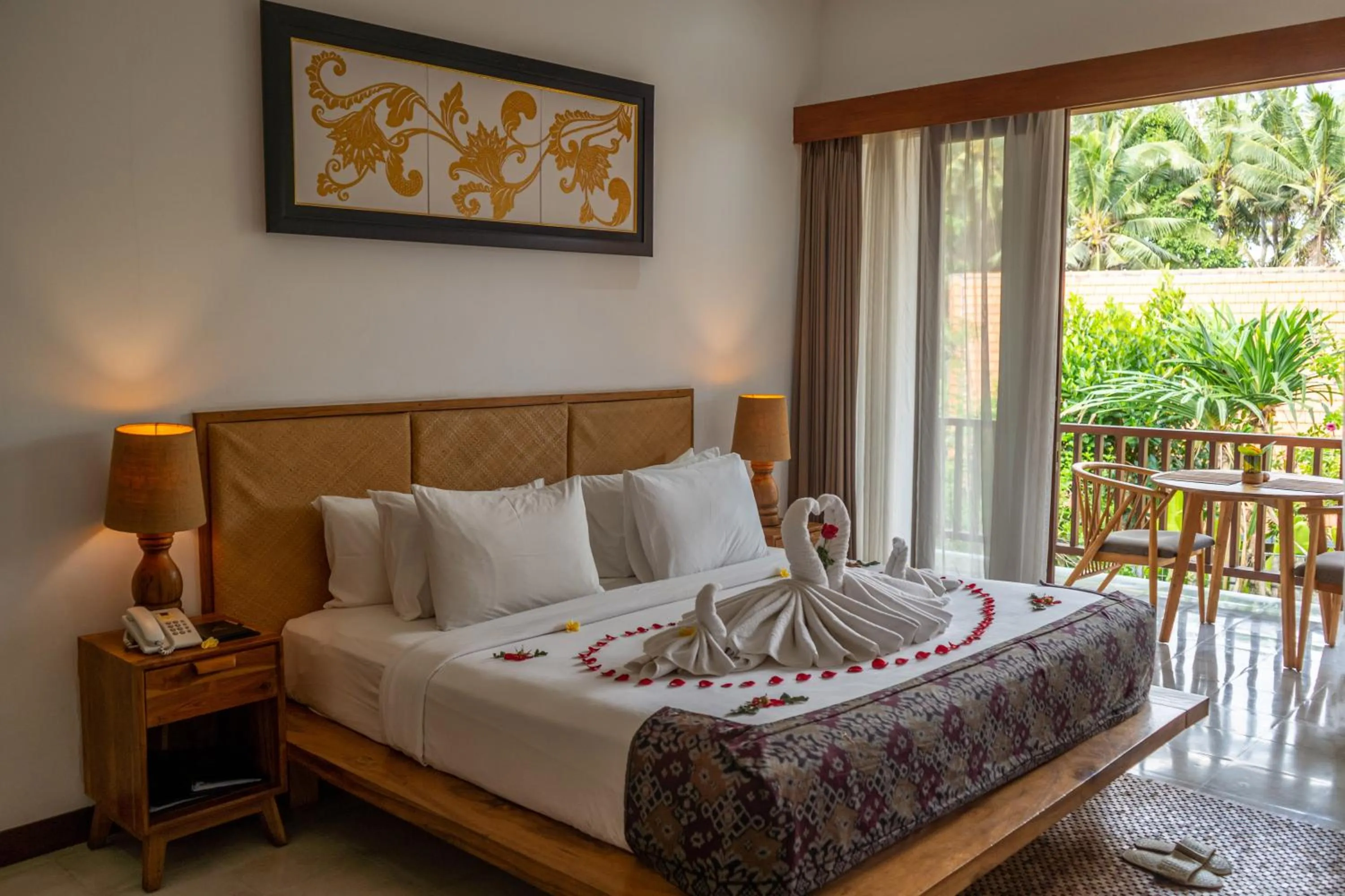 Bed in Purana Boutique Resort