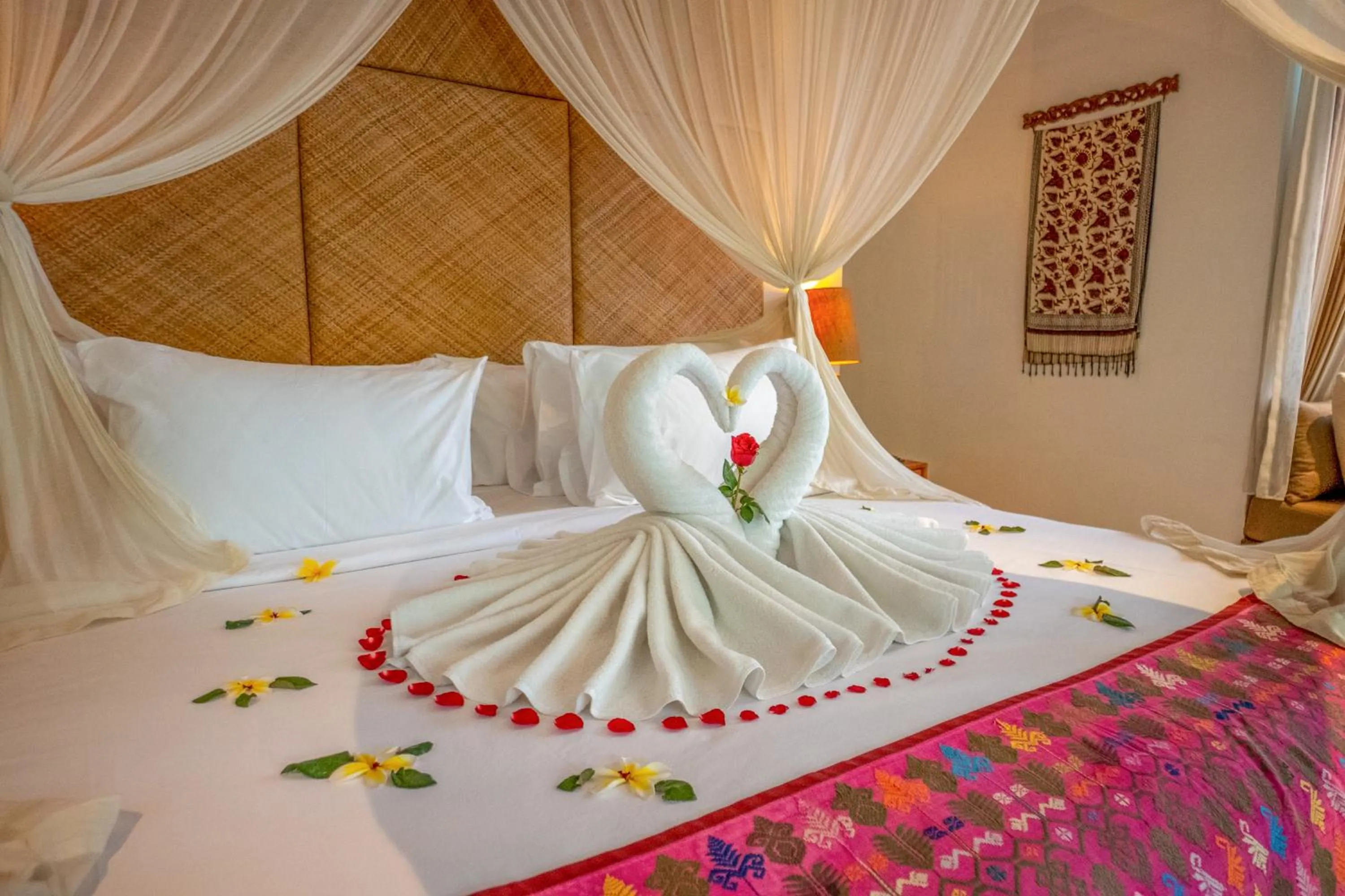 Bed in Purana Boutique Resort