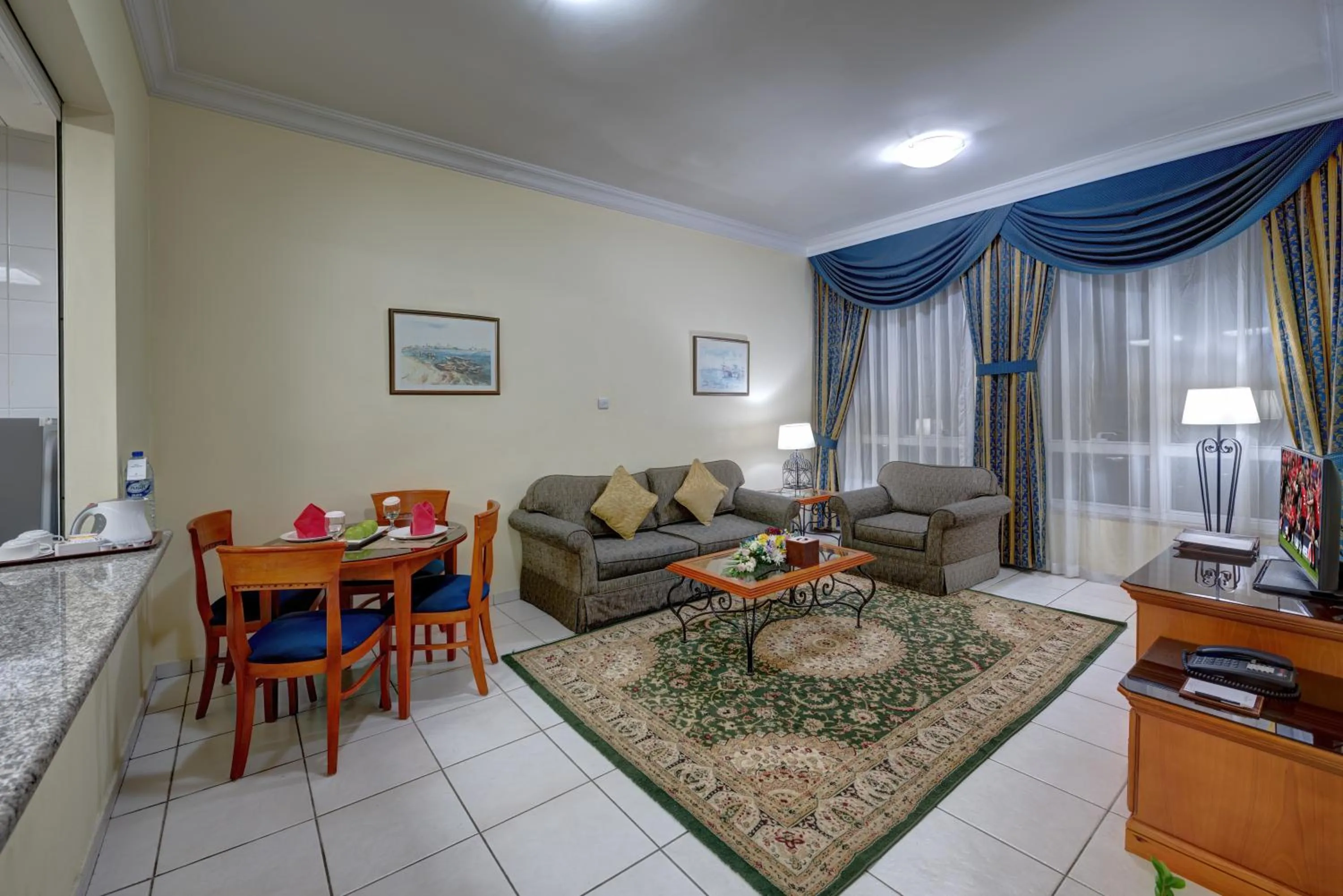 Living room in Al Nakheel Hotel Apartments Abu Dhabi