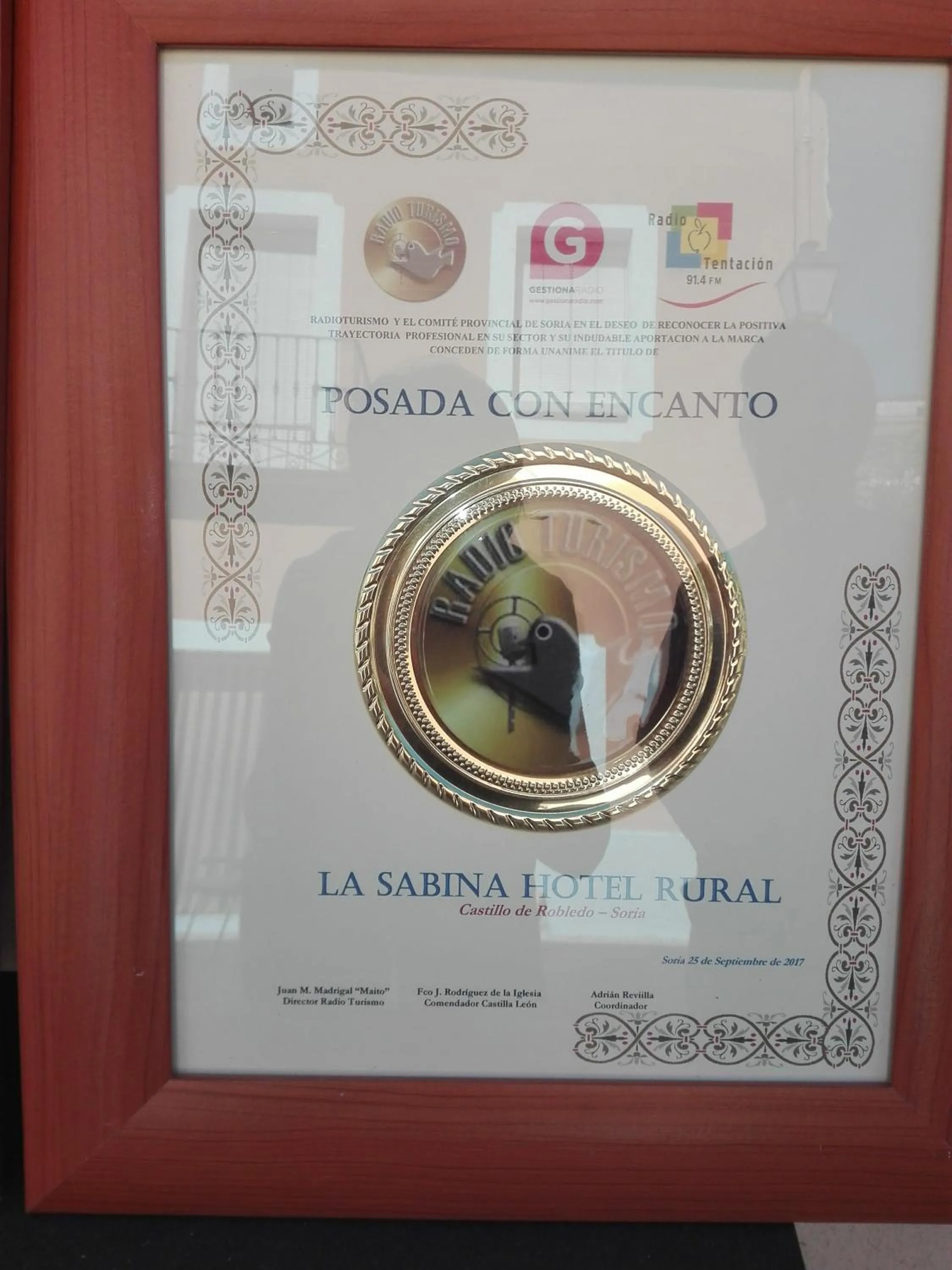 Certificate/Award in La Sabina
