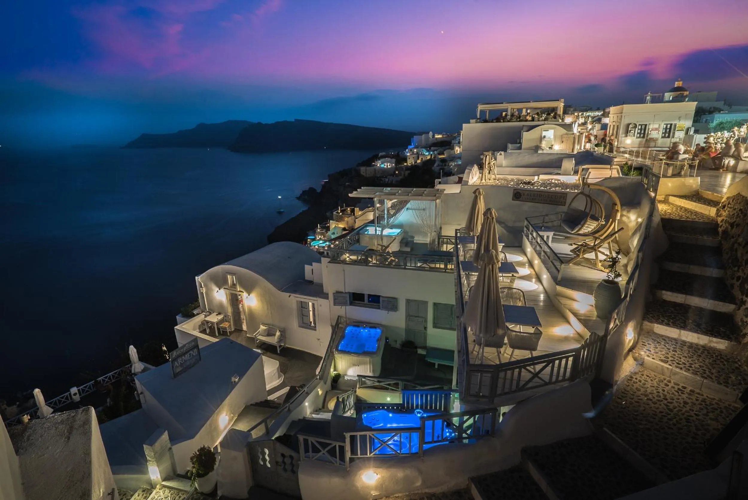 Bird's eye view in Kaleidoscope Cave Houses