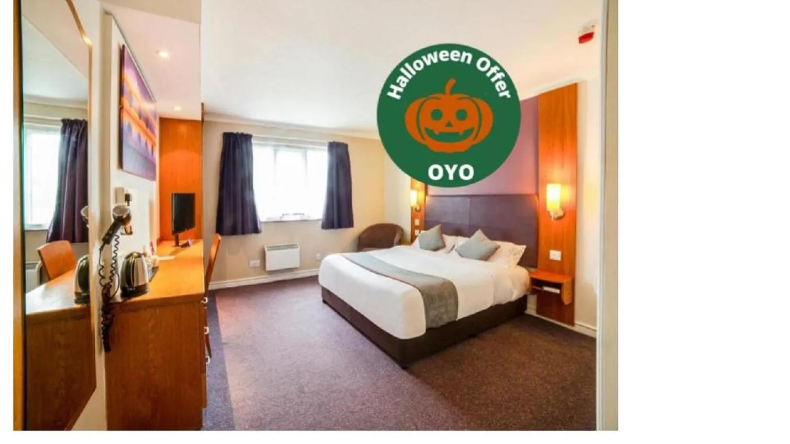 Bedroom in OYO Lakeside Haydock Hotel St Helens