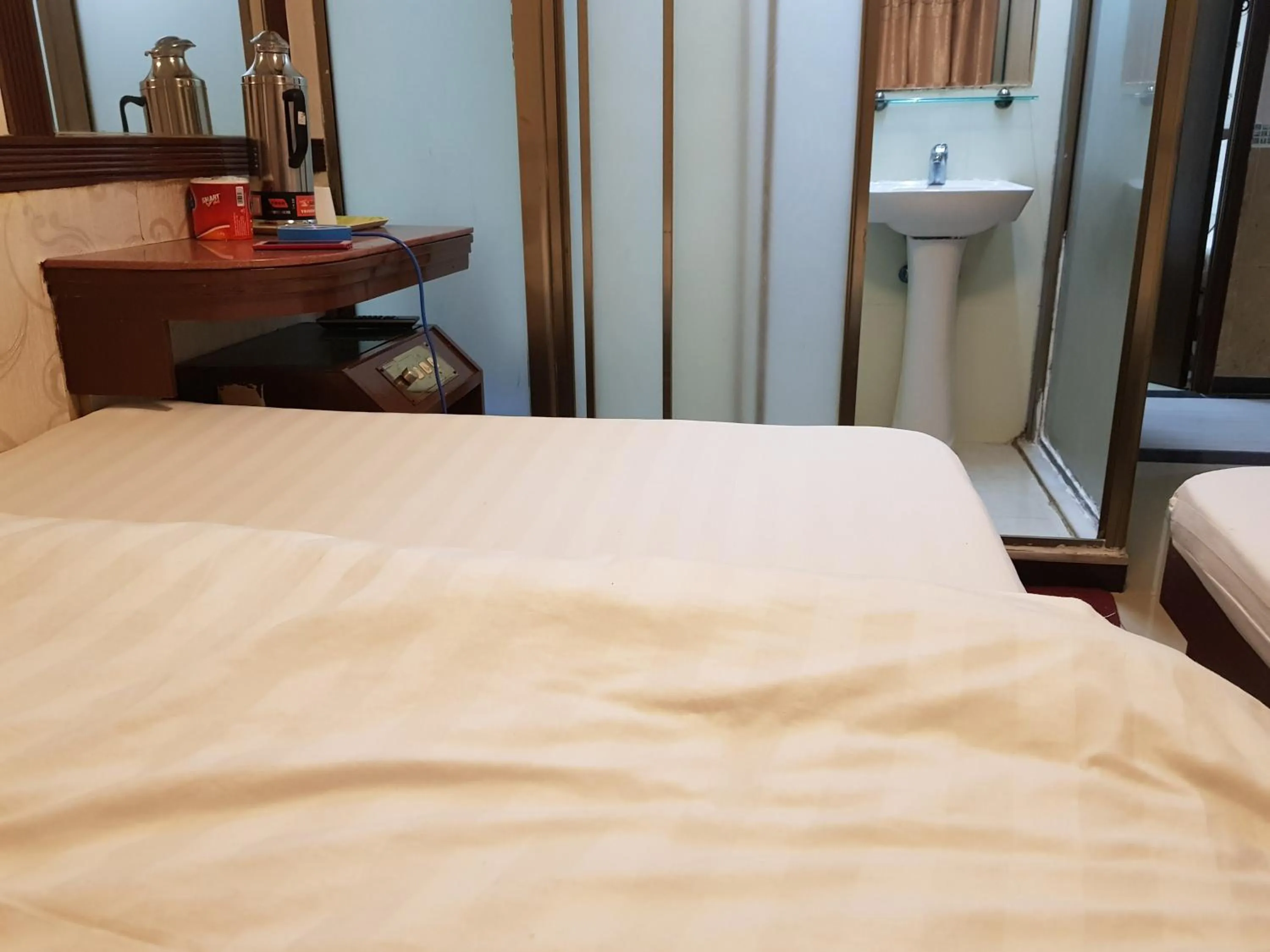 Bathroom, Bed in Astronaut's Hotel