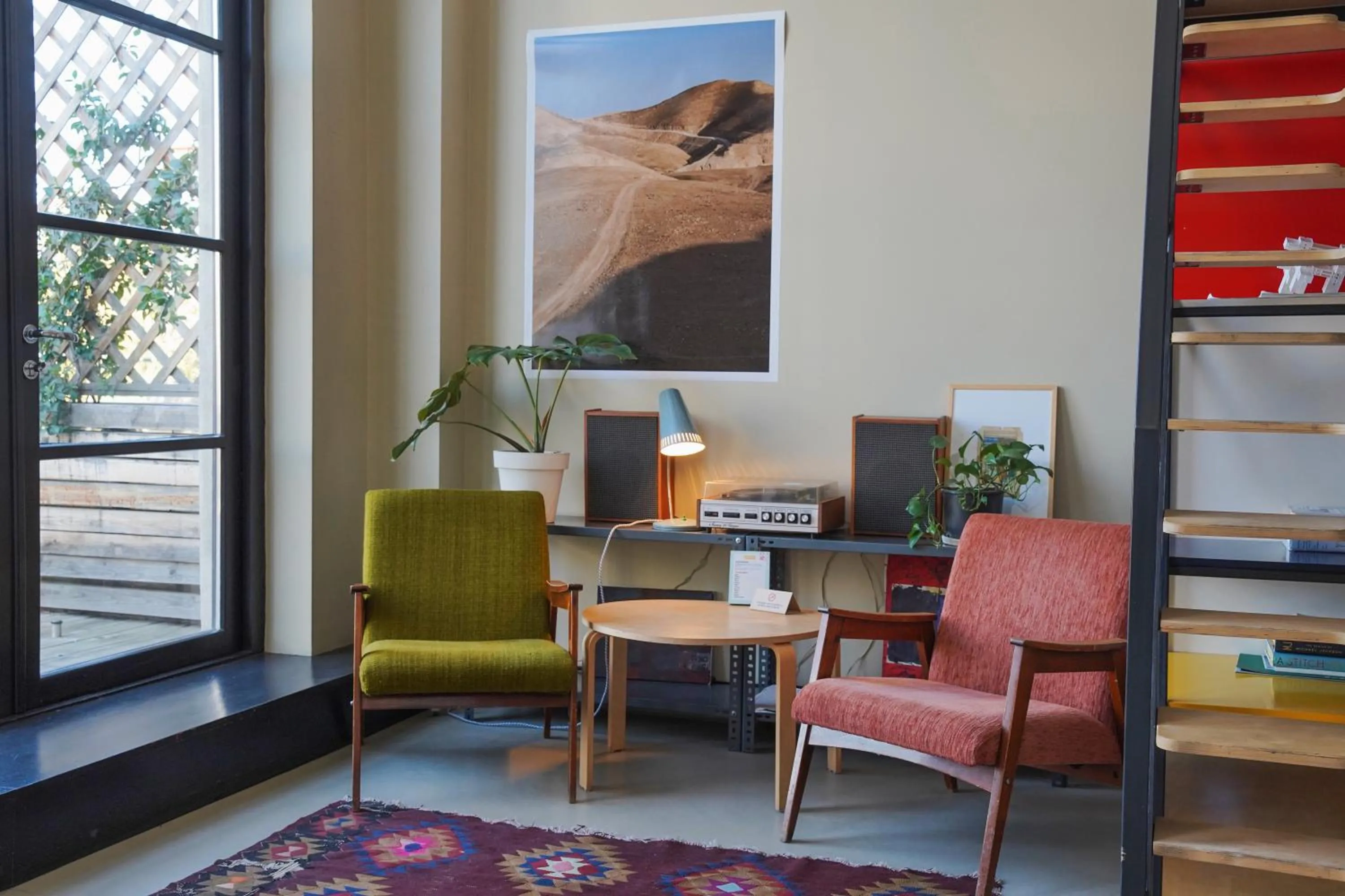 Decorative detail in Fabrika Hostel & Suites