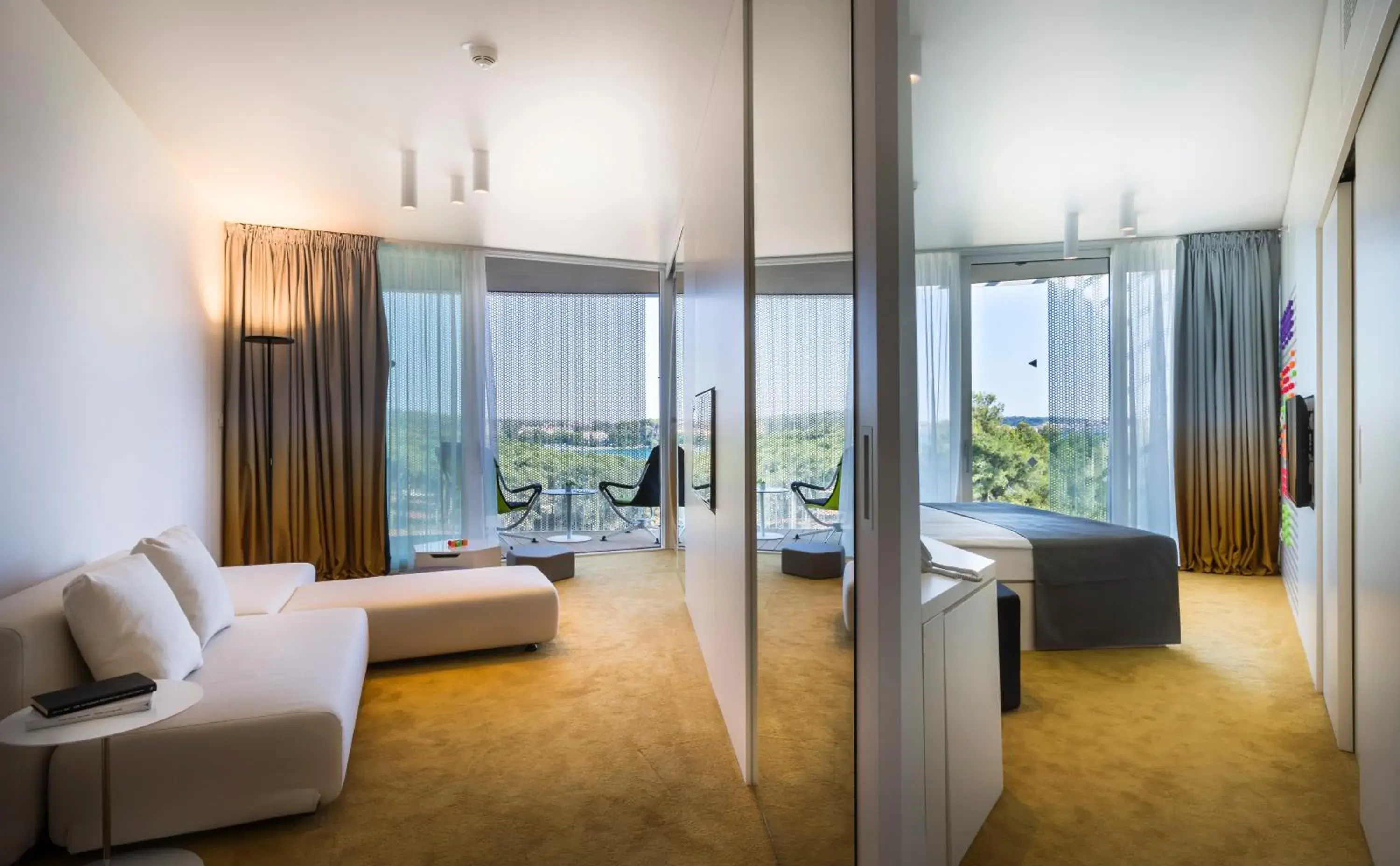 Balcony/Terrace, Bed in Maistra Select Family Hotel Amarin Balcony/Terrace, Bed in Maistra Select Family Hotel Amarin