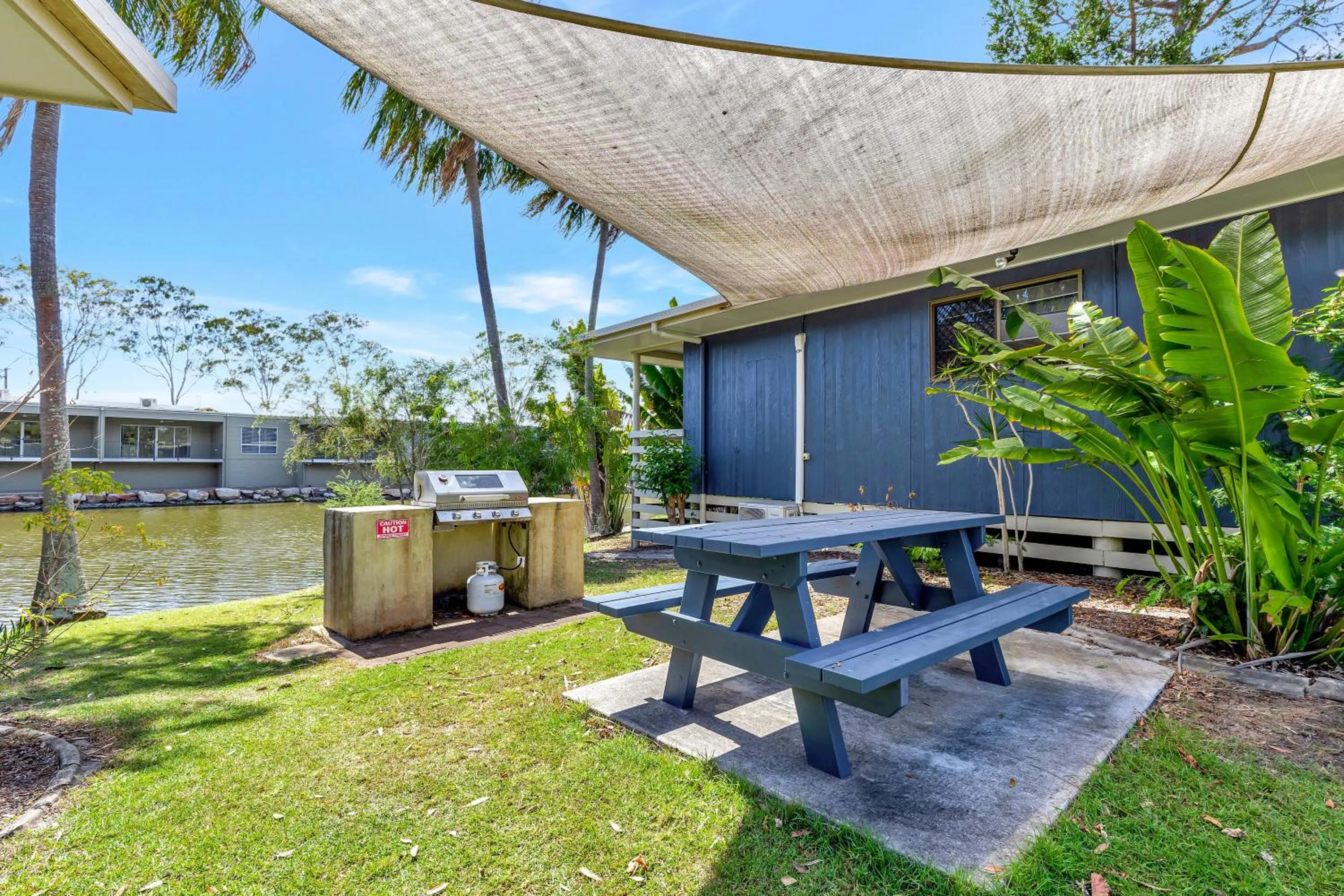 Garden view in Sanctuary Lakes Fauna Retreat