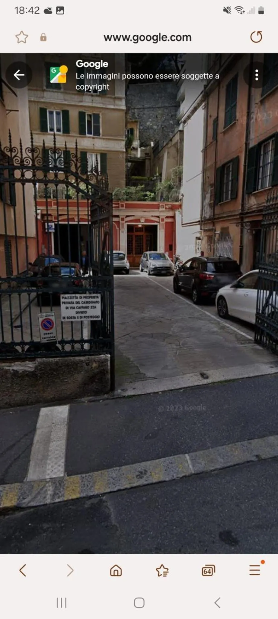 Parking in B&B Lercari