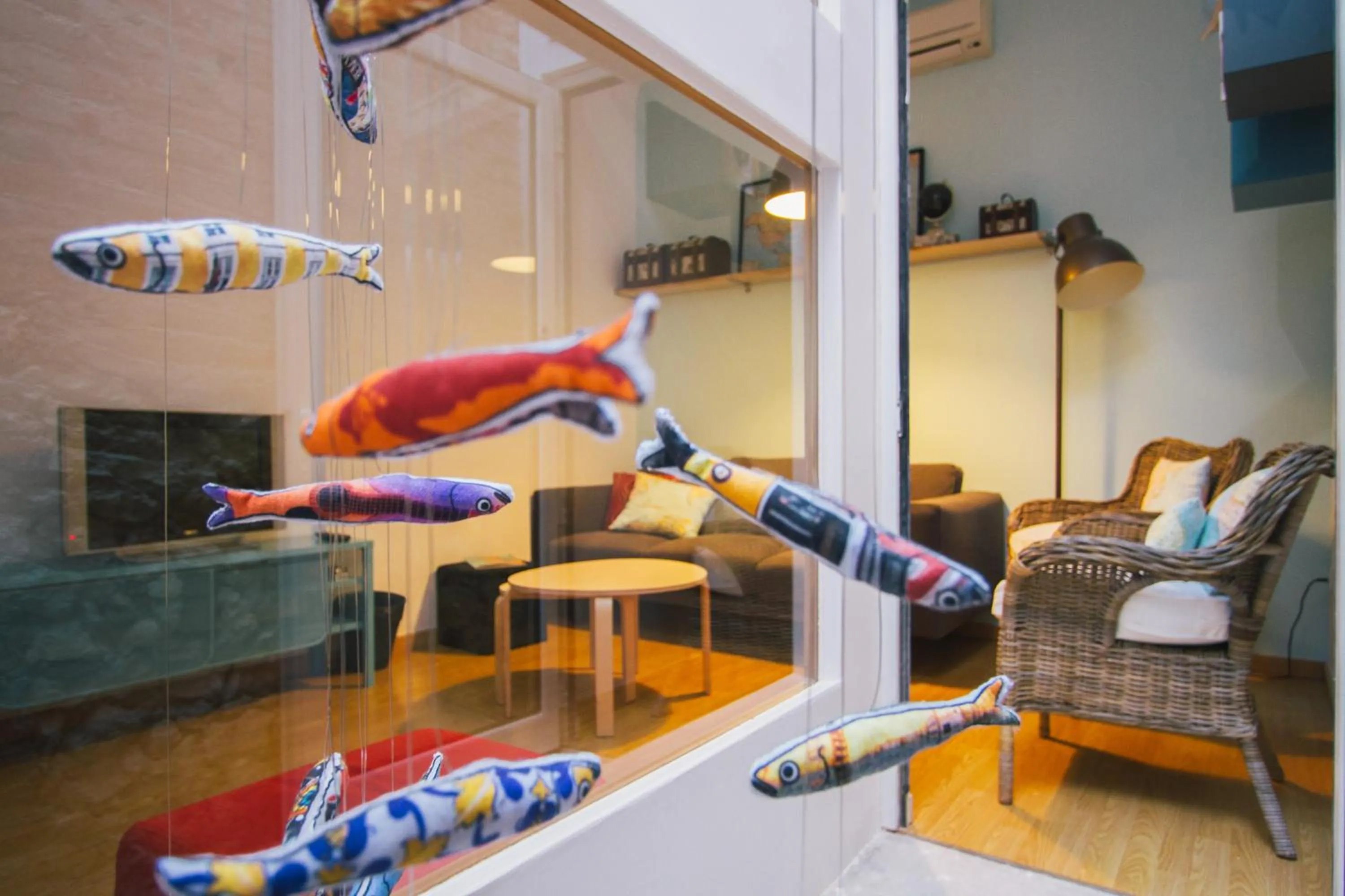 Communal lounge/ TV room in PTM DownTown Hostel&Suites