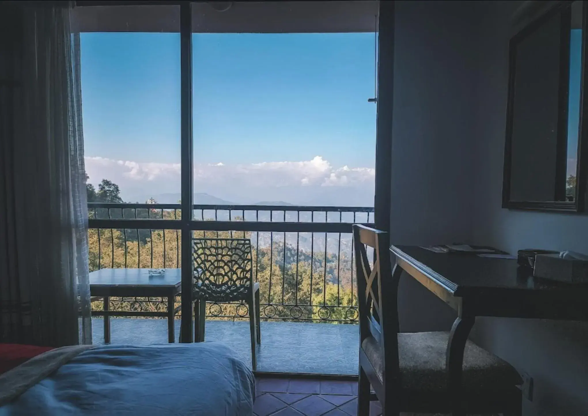 View (from property/room), Bed in Hotel Himalayan Villa - Nagarkot View (from property/room), Bed in Hotel Himalayan Villa - Nagarkot