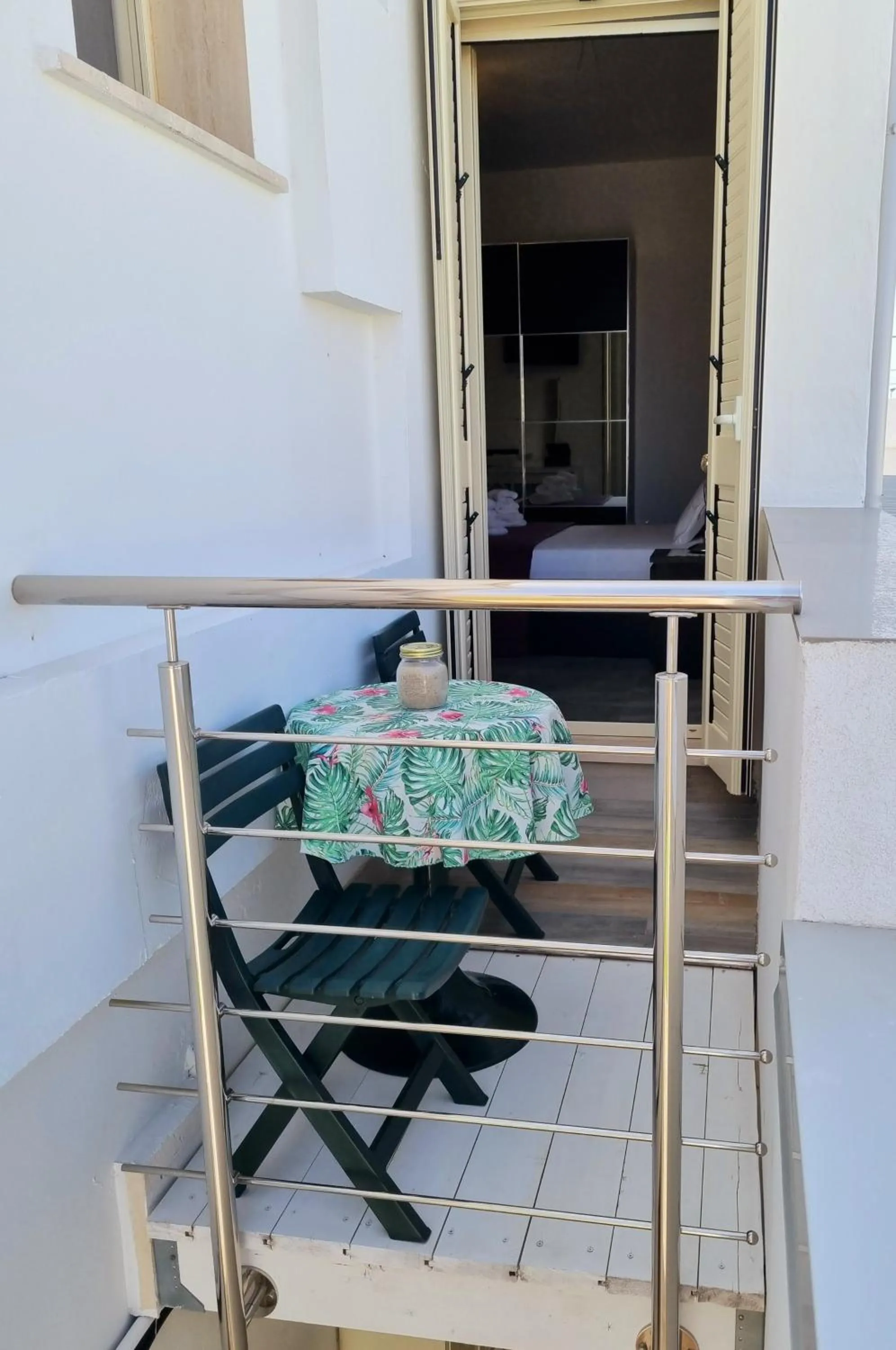 Balcony/Terrace, Bed in Albatros B&B Porto Cesareo