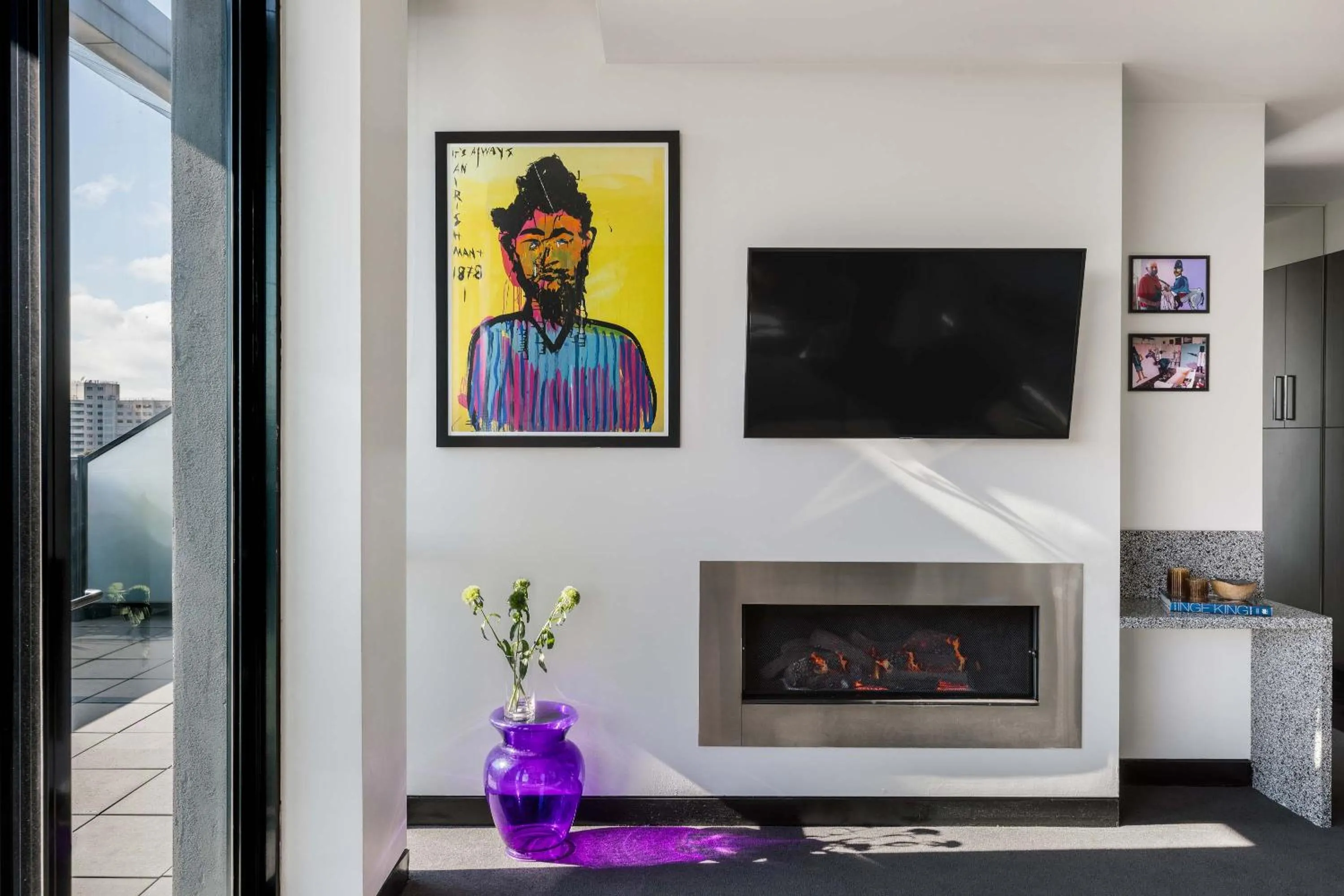 Living room in The Cullen Melbourne - Art Series