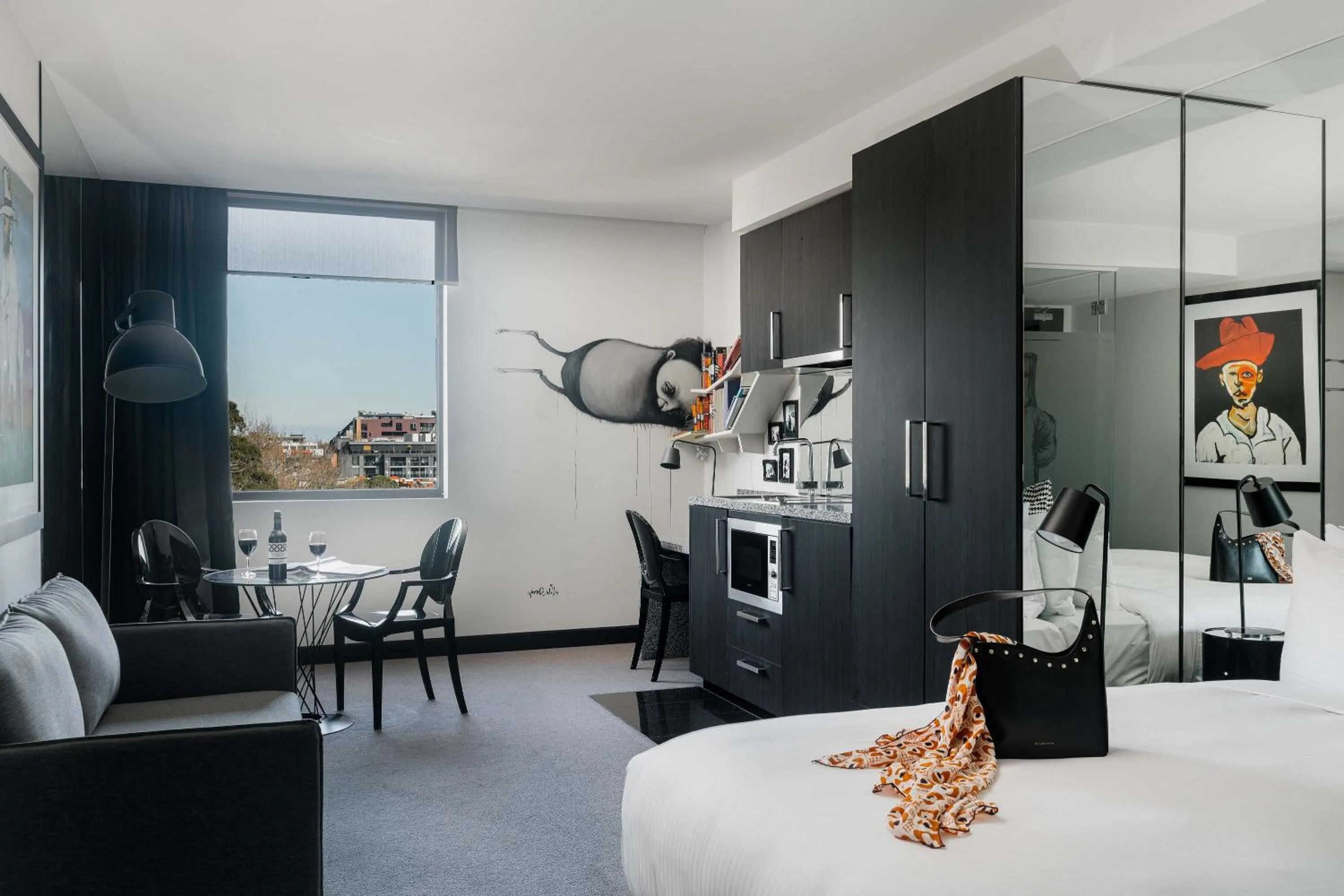 Bedroom, Bed in The Cullen Melbourne - Art Series