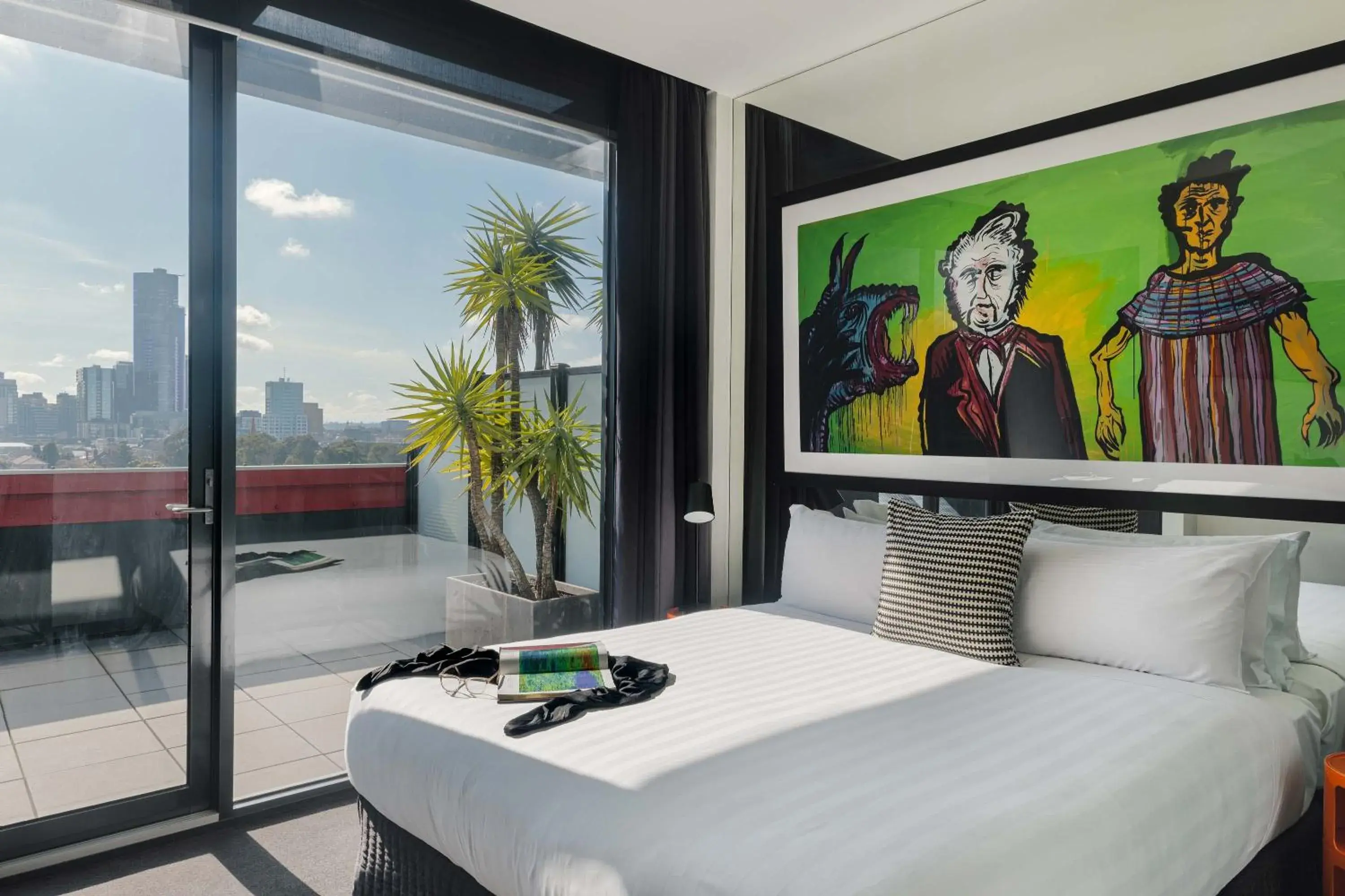 Bedroom, Bed in The Cullen Melbourne - Art Series Bedroom, Bed in The Cullen Melbourne - Art Series