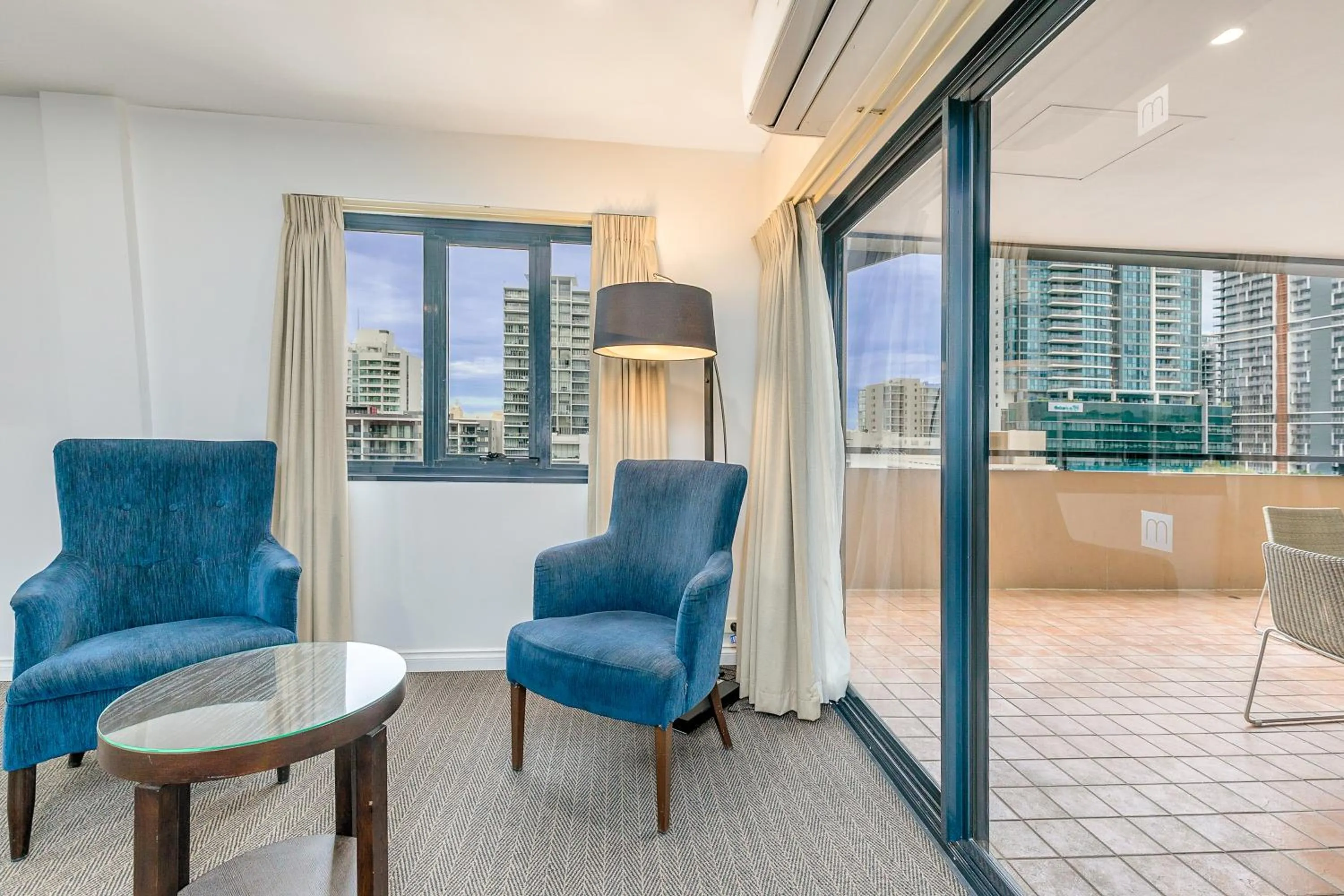 Living room in Mantra on Hay Perth