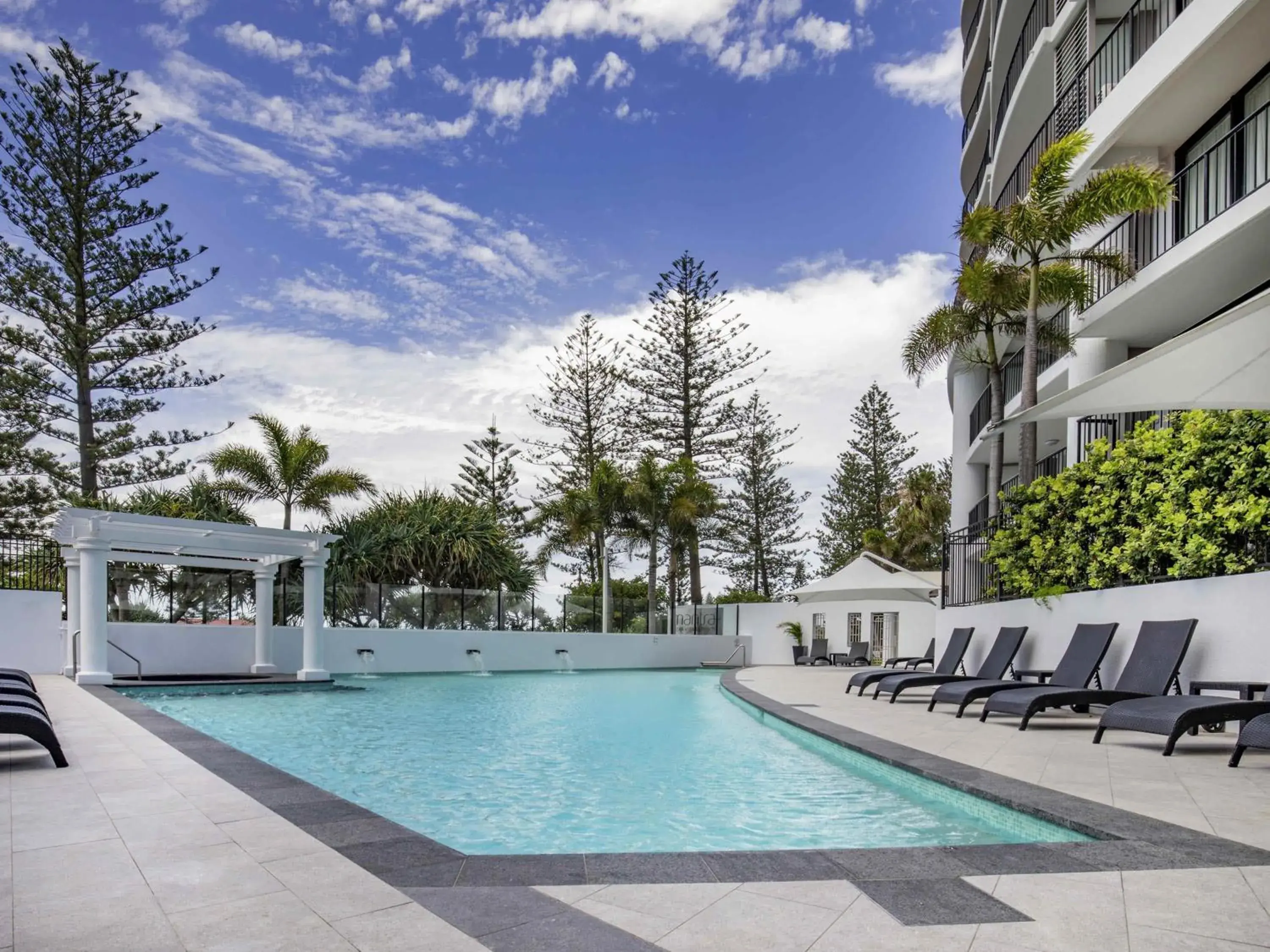 Pool view in Mantra Coolangatta Beach Pool view in Mantra Coolangatta Beach