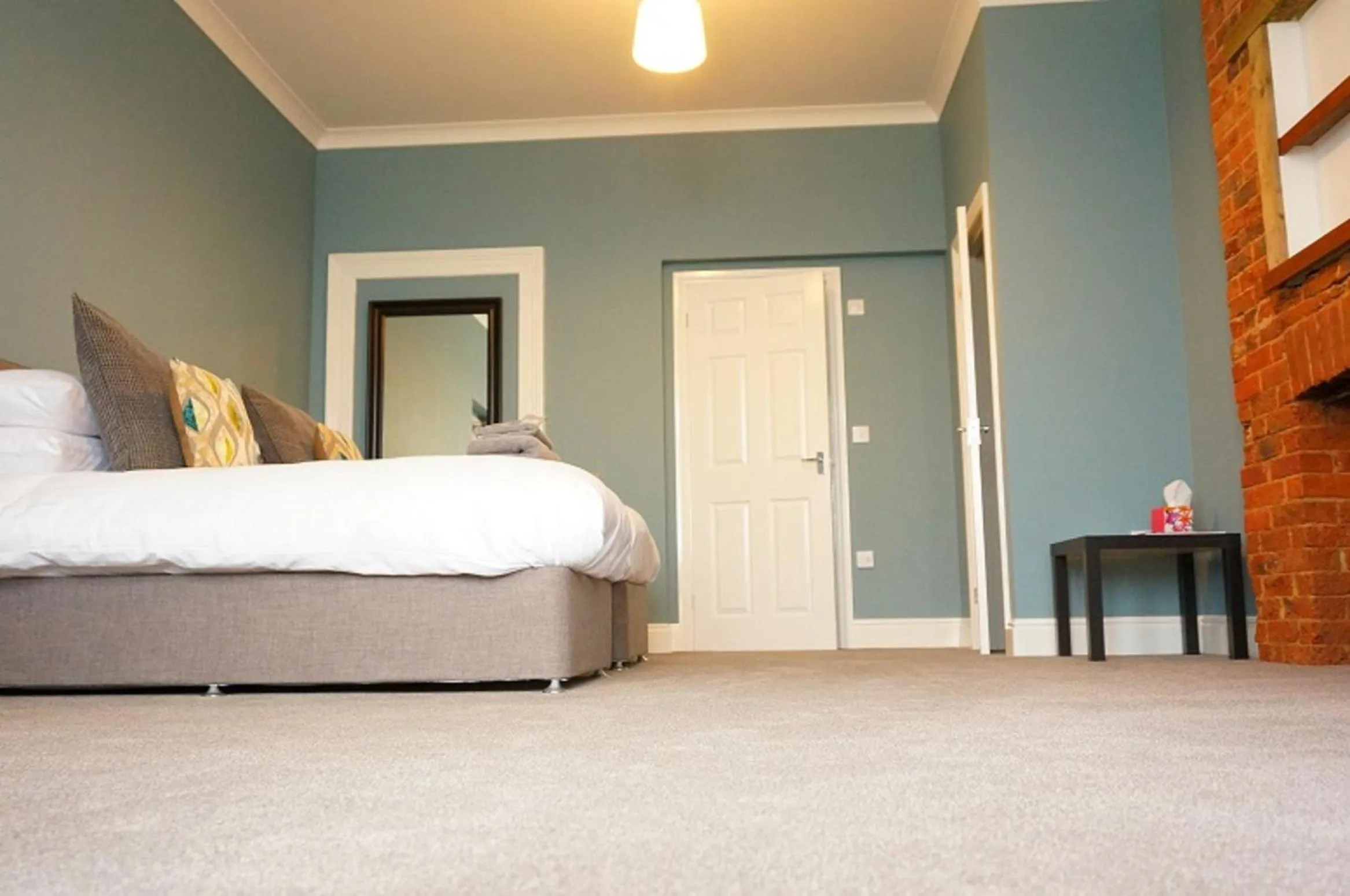 Bed in shoreside inn