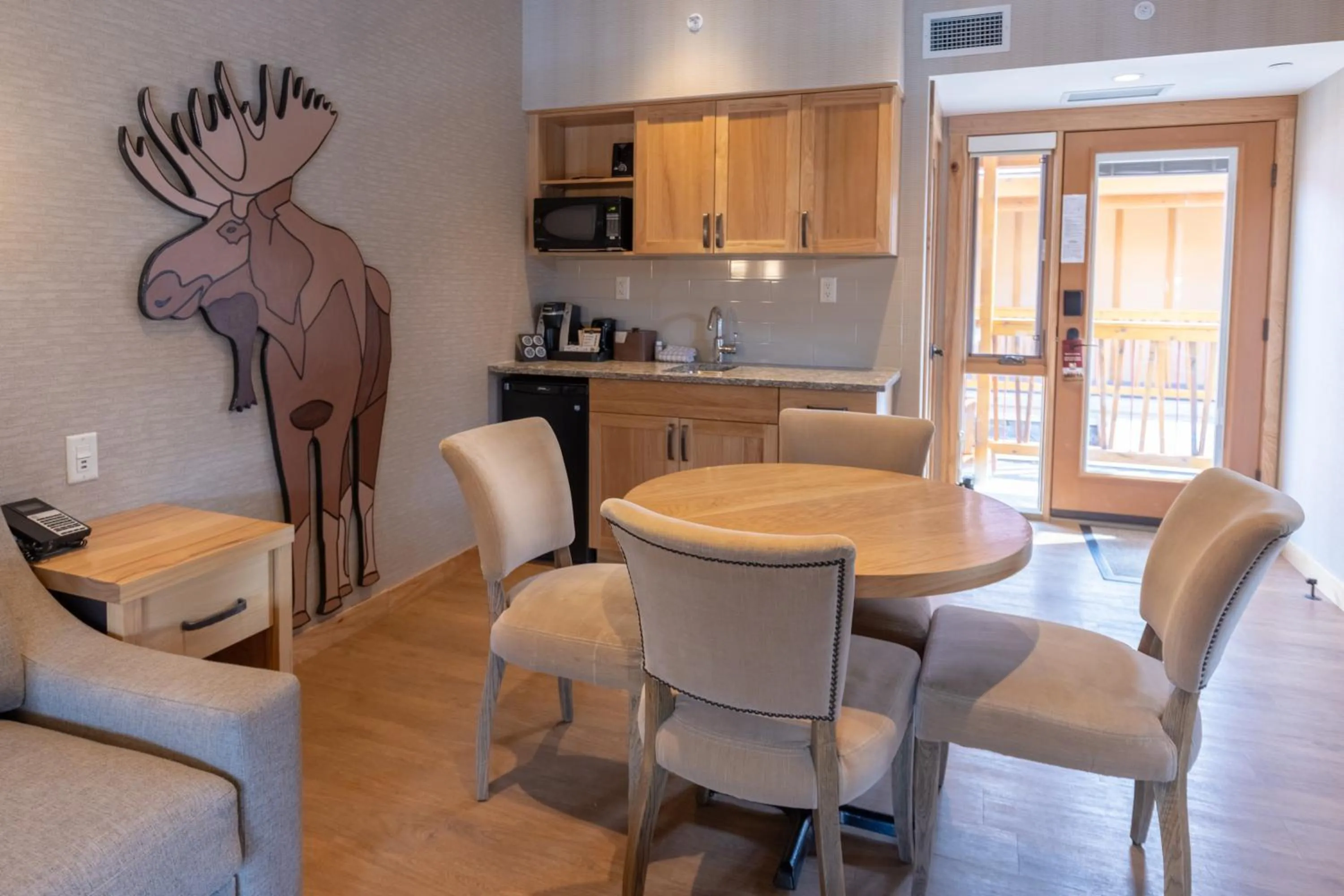 Kitchen or kitchenette in Moose Hotel and Suites